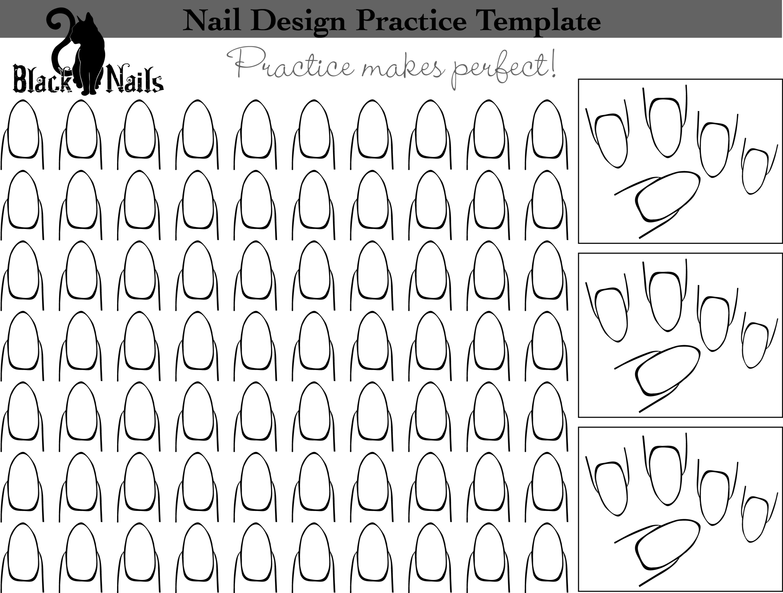 Nail Art Design Practice Templates Sheets Nail Art Design Practice Templates Sheets