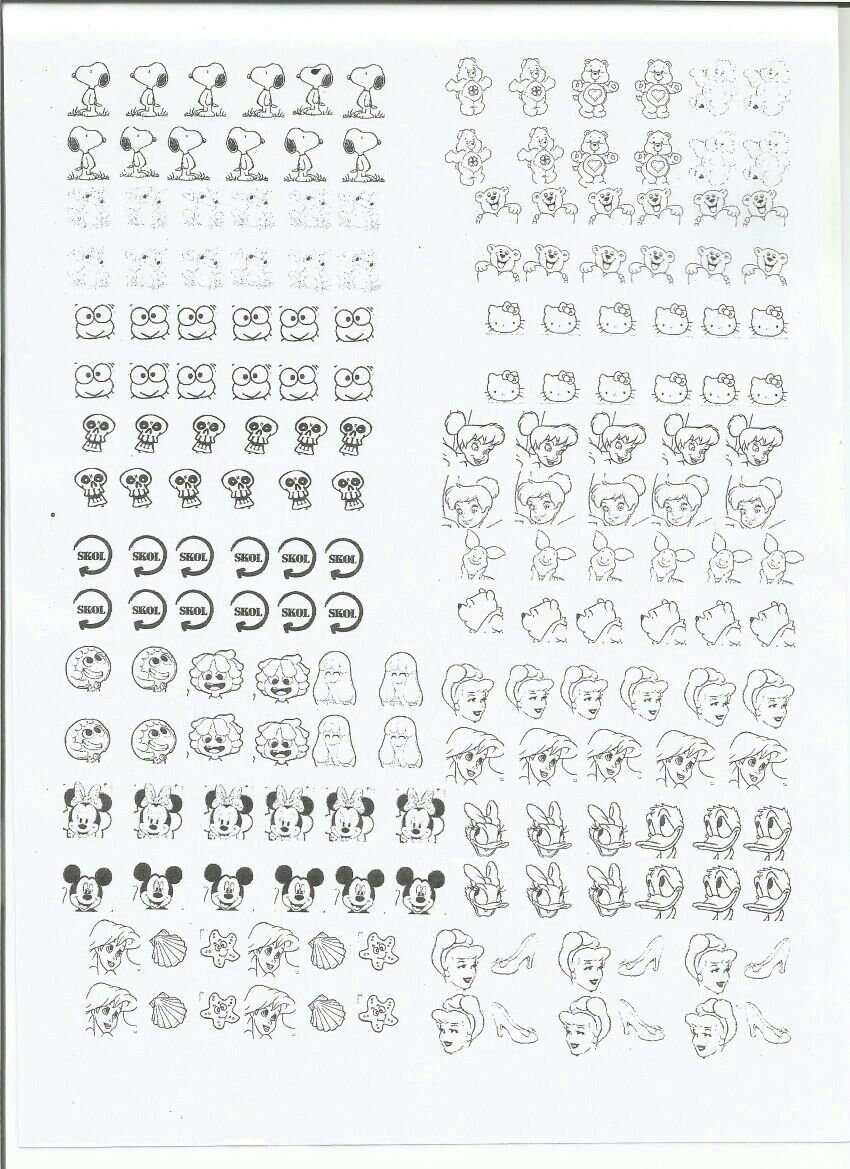 Nail Art Practice Sheets