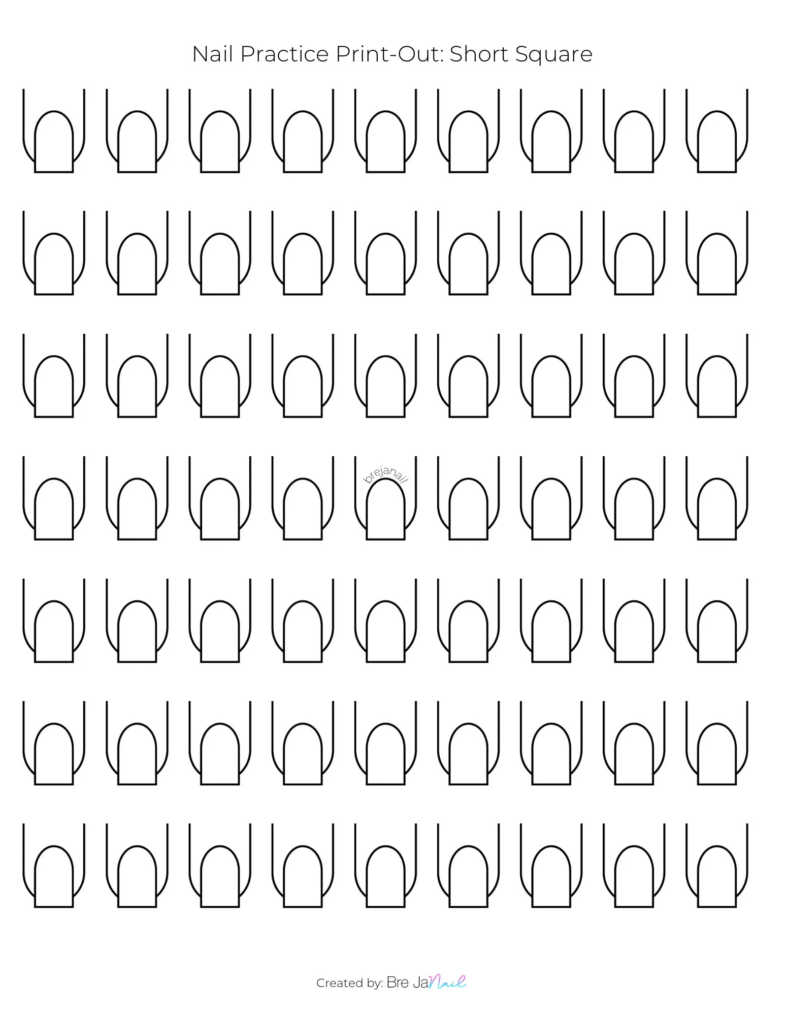 Nail Practice Print Outs Over 10 Lengths Nail Practice Print Outs Over 10 Lengths