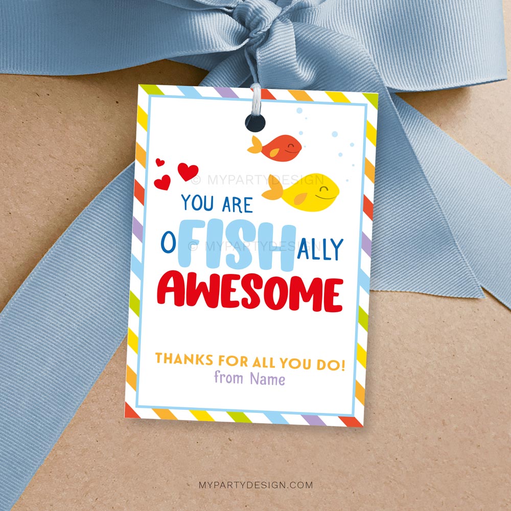 O Fish Ally Awesome Appreciation Tag Printable Pdf