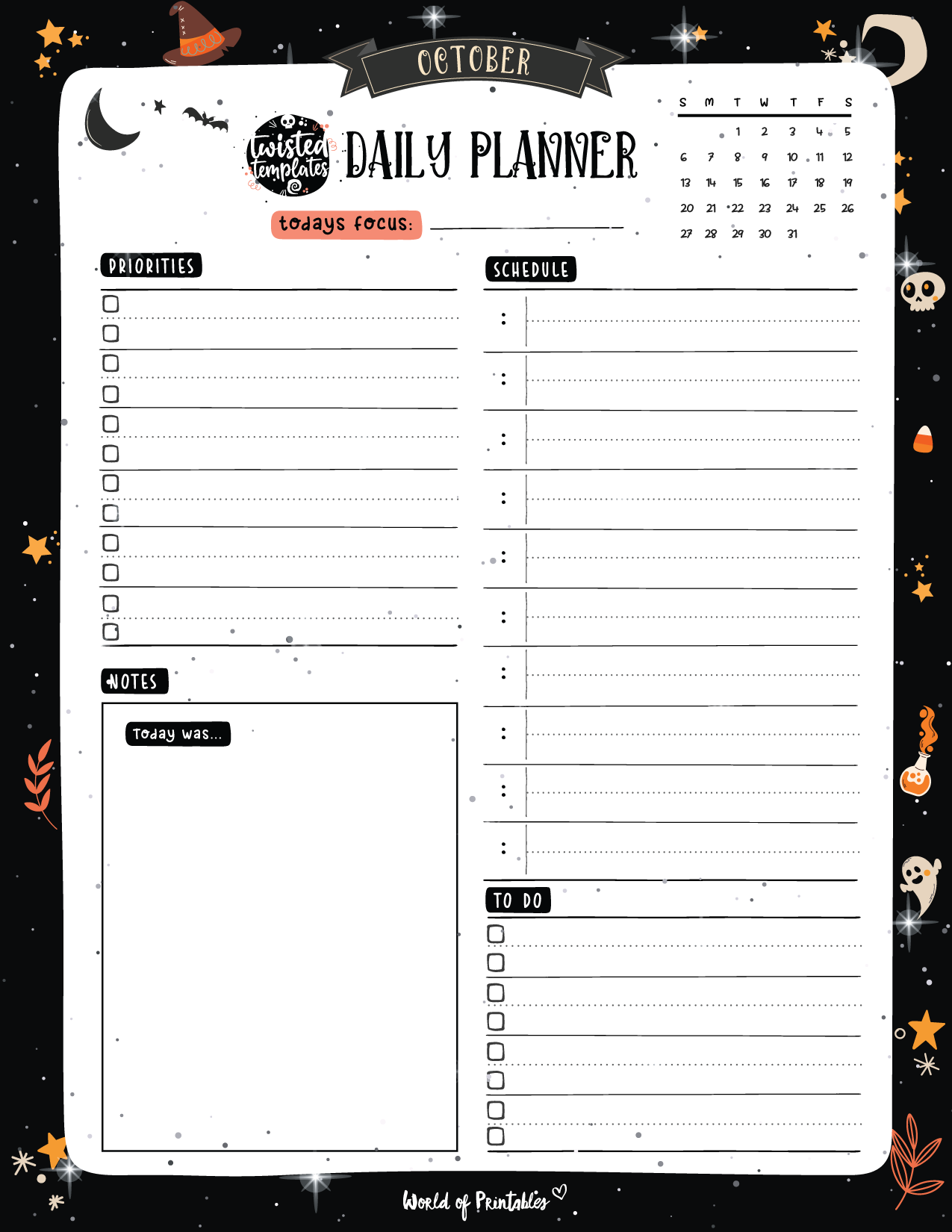 October Witchy Planners October Witchy Planners