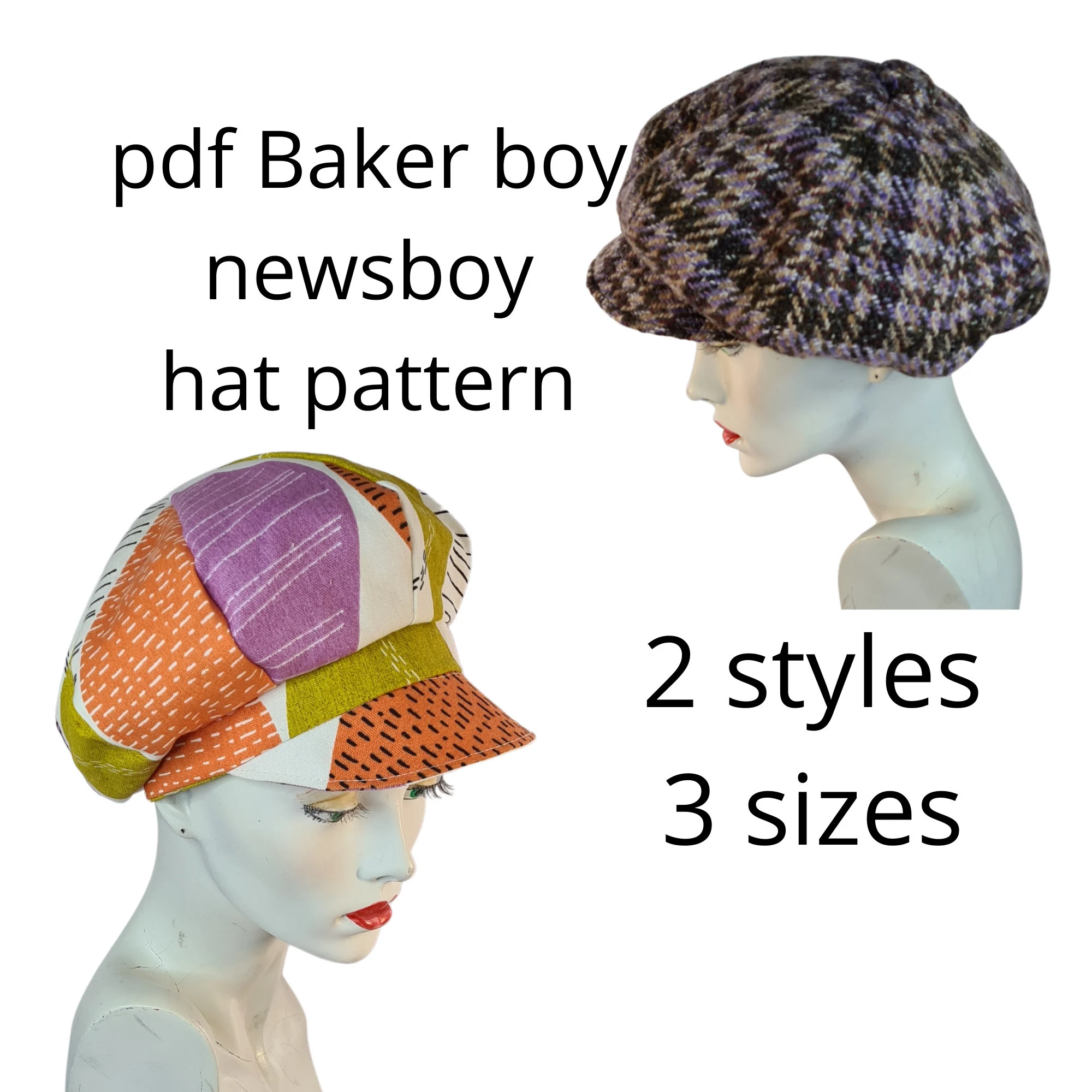 Pdf Hat Sewing Pattern Baker Boy Pdf Hat Sewing Pattern Baker Boy