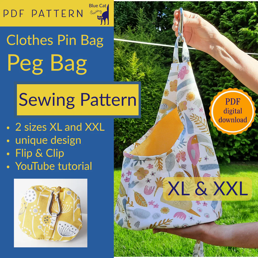 Peg Bag Sewing Pattern Xlxxl Clothespin
