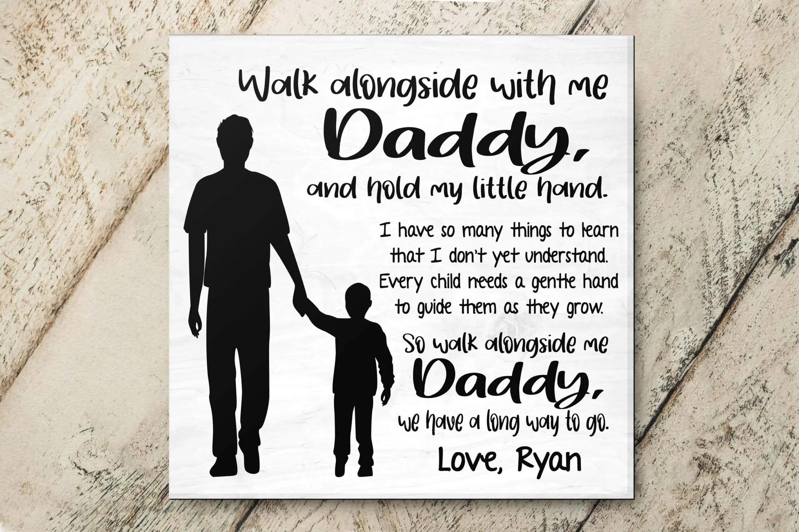 walk with me daddy poem free printable