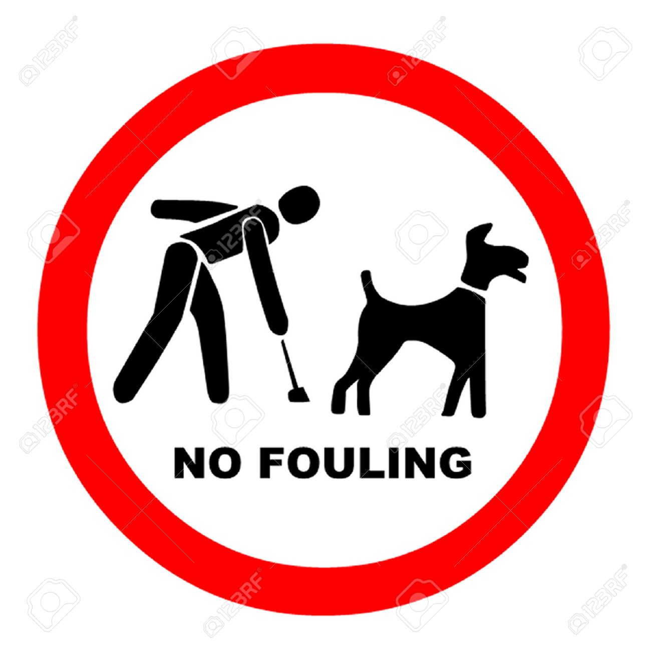 Photo 34247898 No Dog Fouling Symbol Photo 34247898 No Dog Fouling Symbol