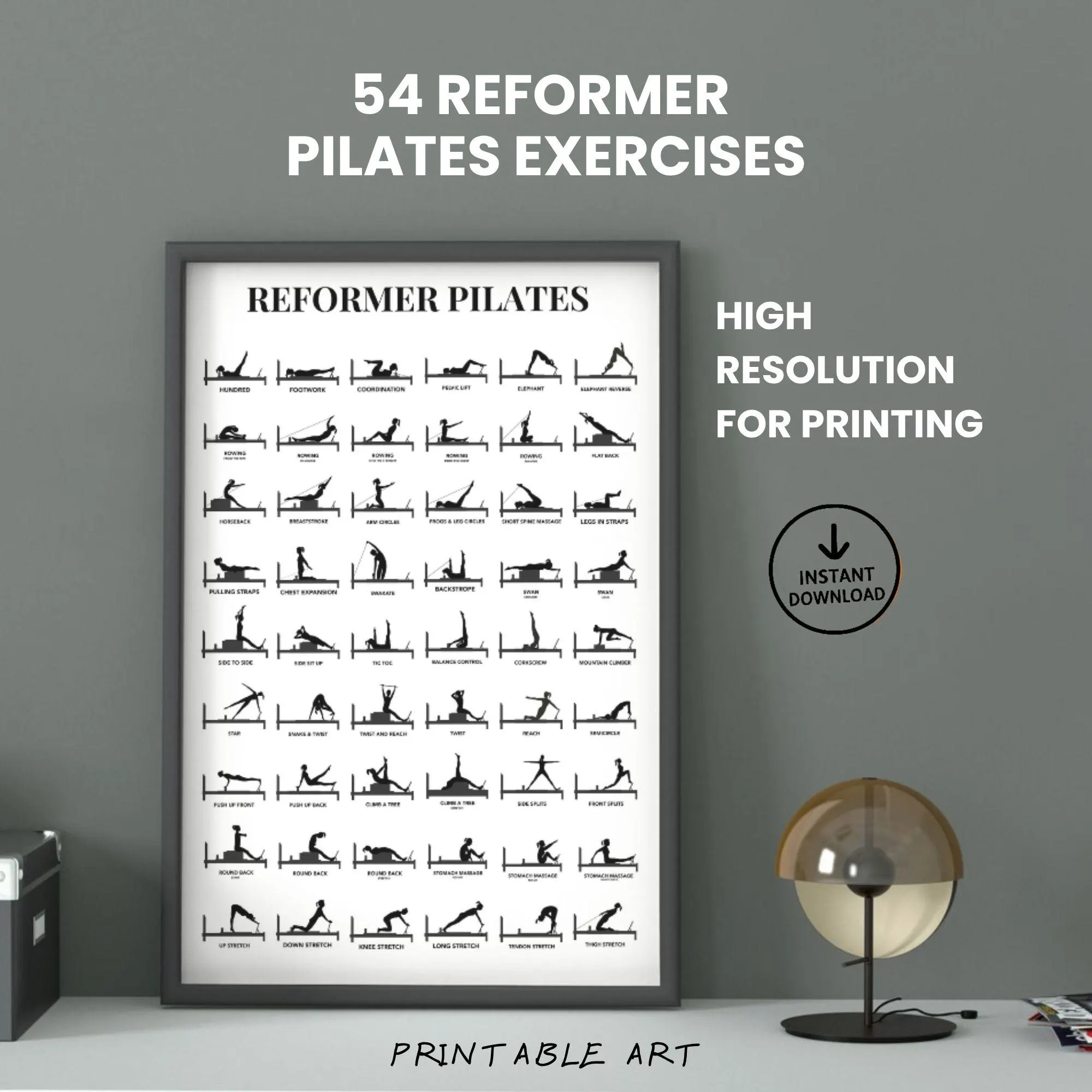 Pilates Reformer Exercise Chart Full Pilates Reformer Exercise Chart Full
