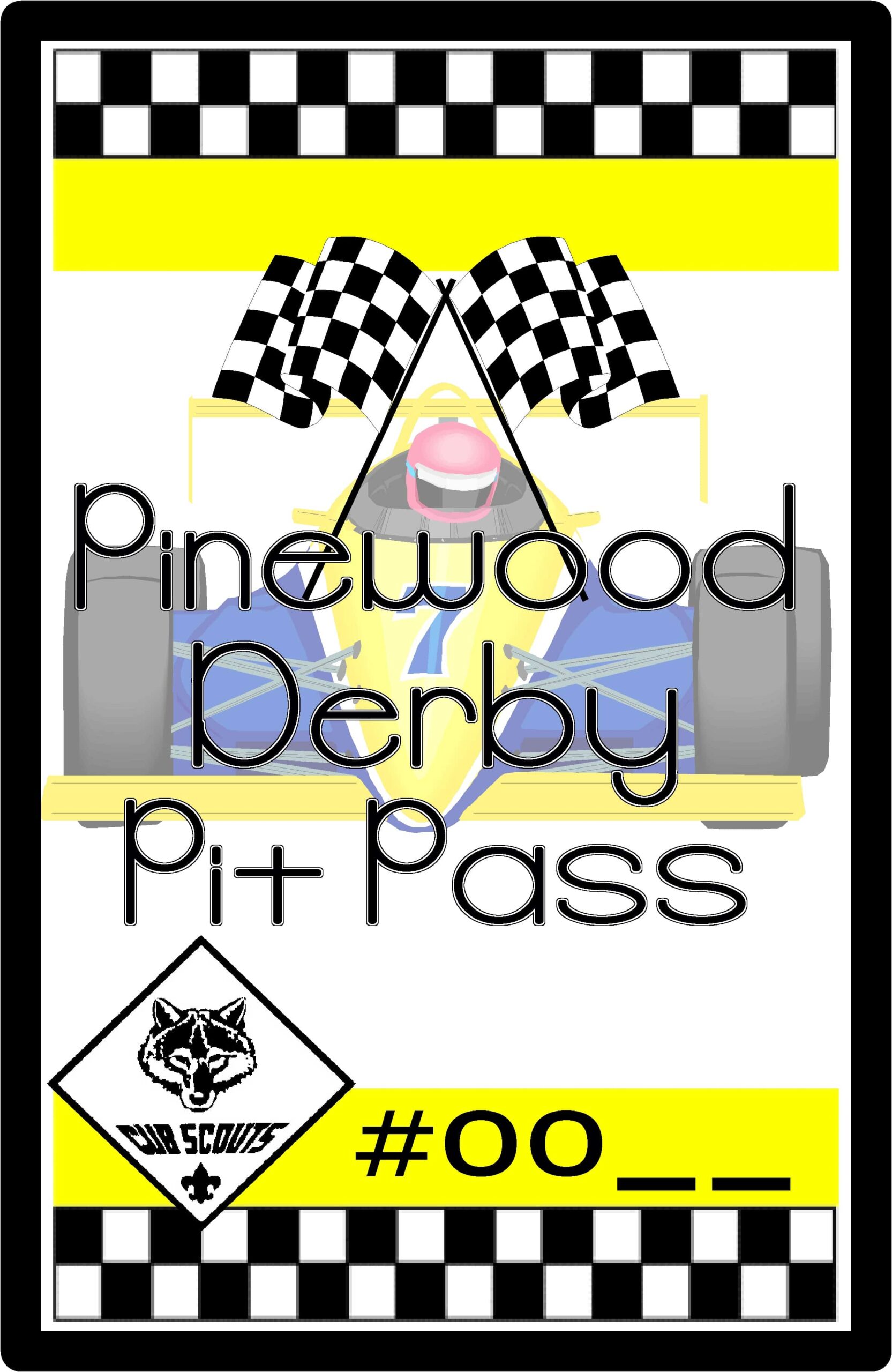 Pinewood Derby Pit Pass Pinewood Derby Pit Pass