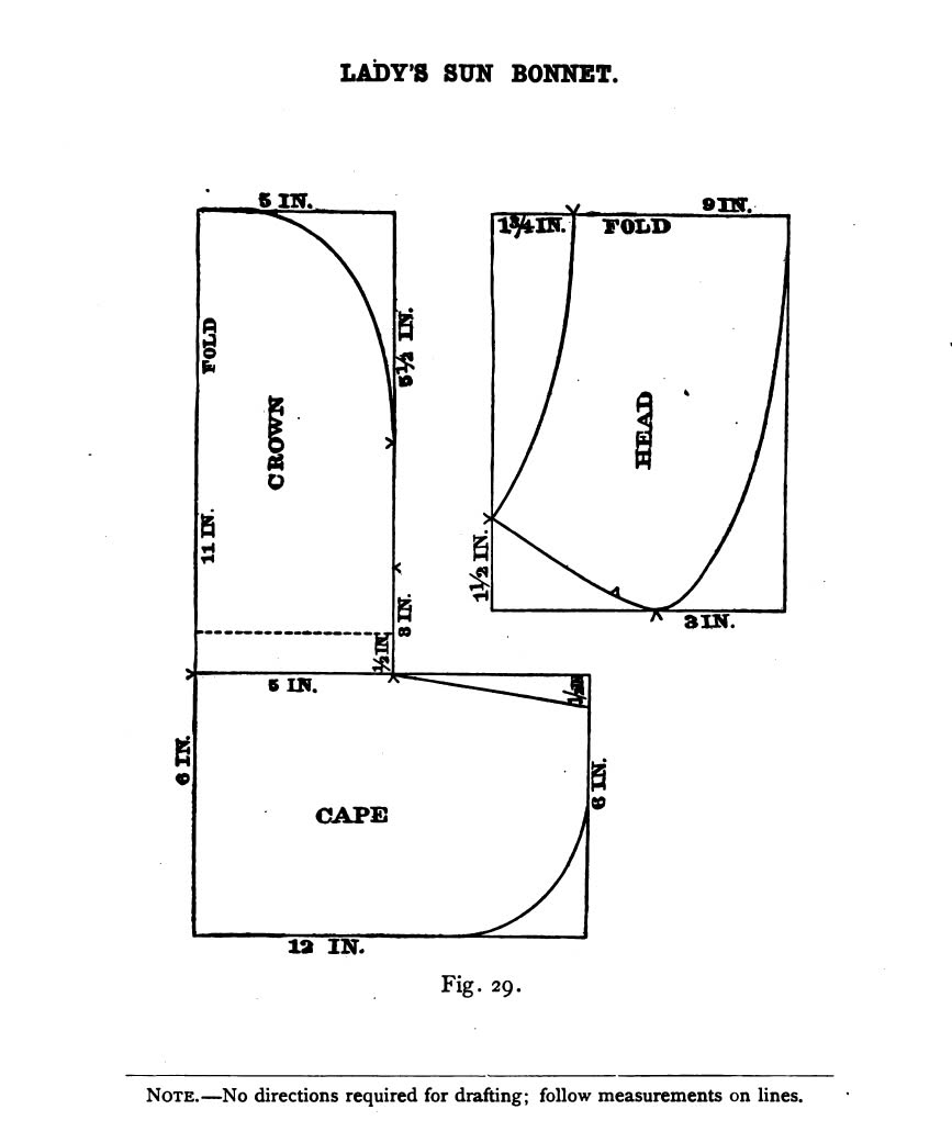 printable pioneer bonnet pattern free