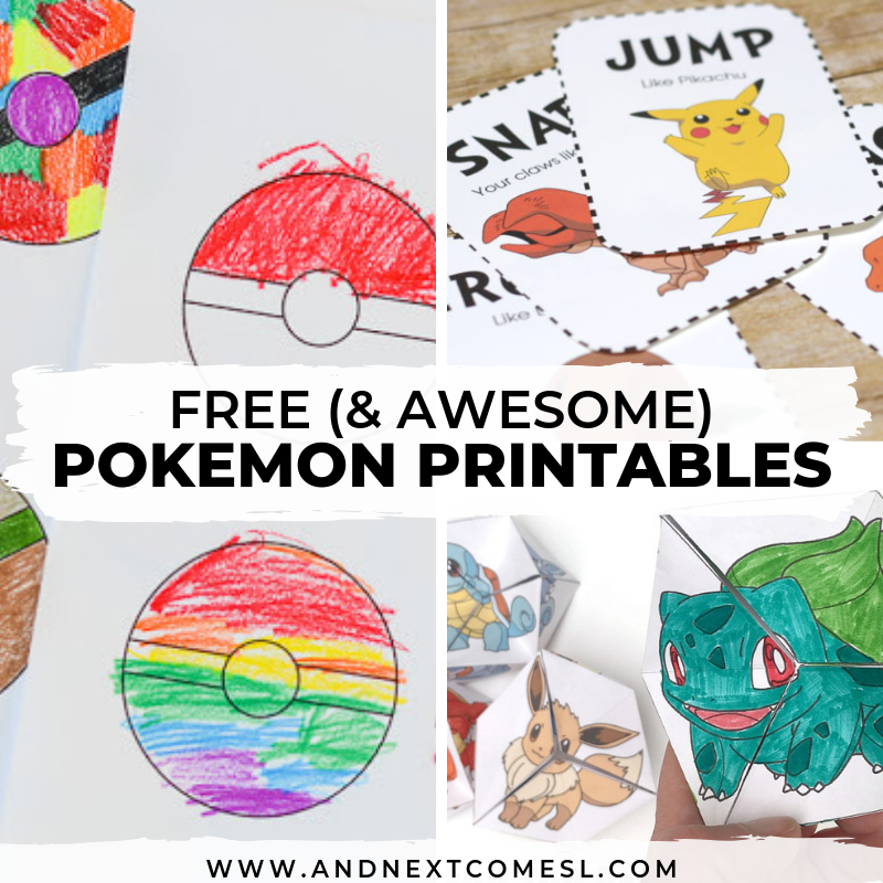 Pokemon Printables For Kids
