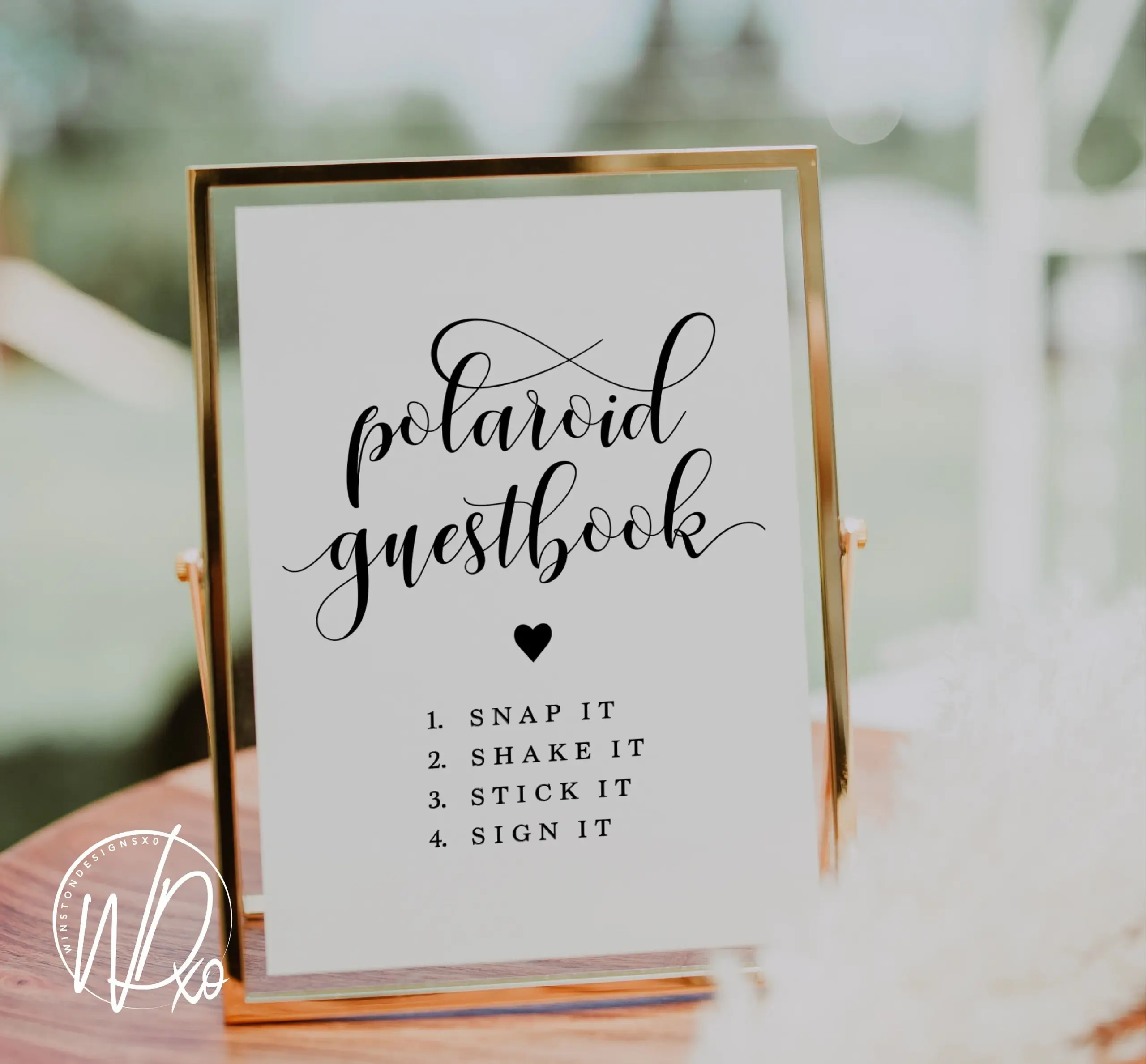 Polaroid Guestbook Printable Sign Polaroid Guestbook Printable Sign