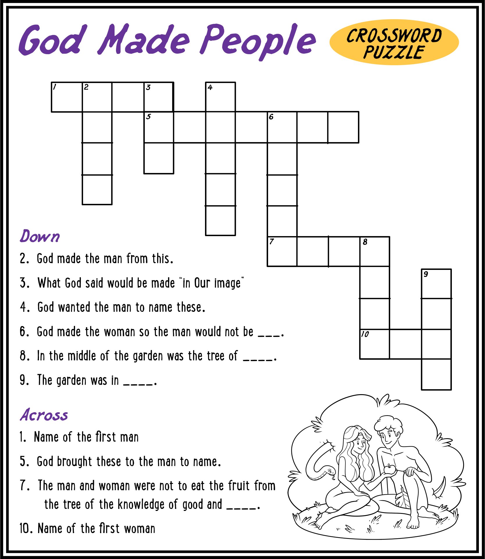 childrens bible crosswords printable childrens bible crosswords printable