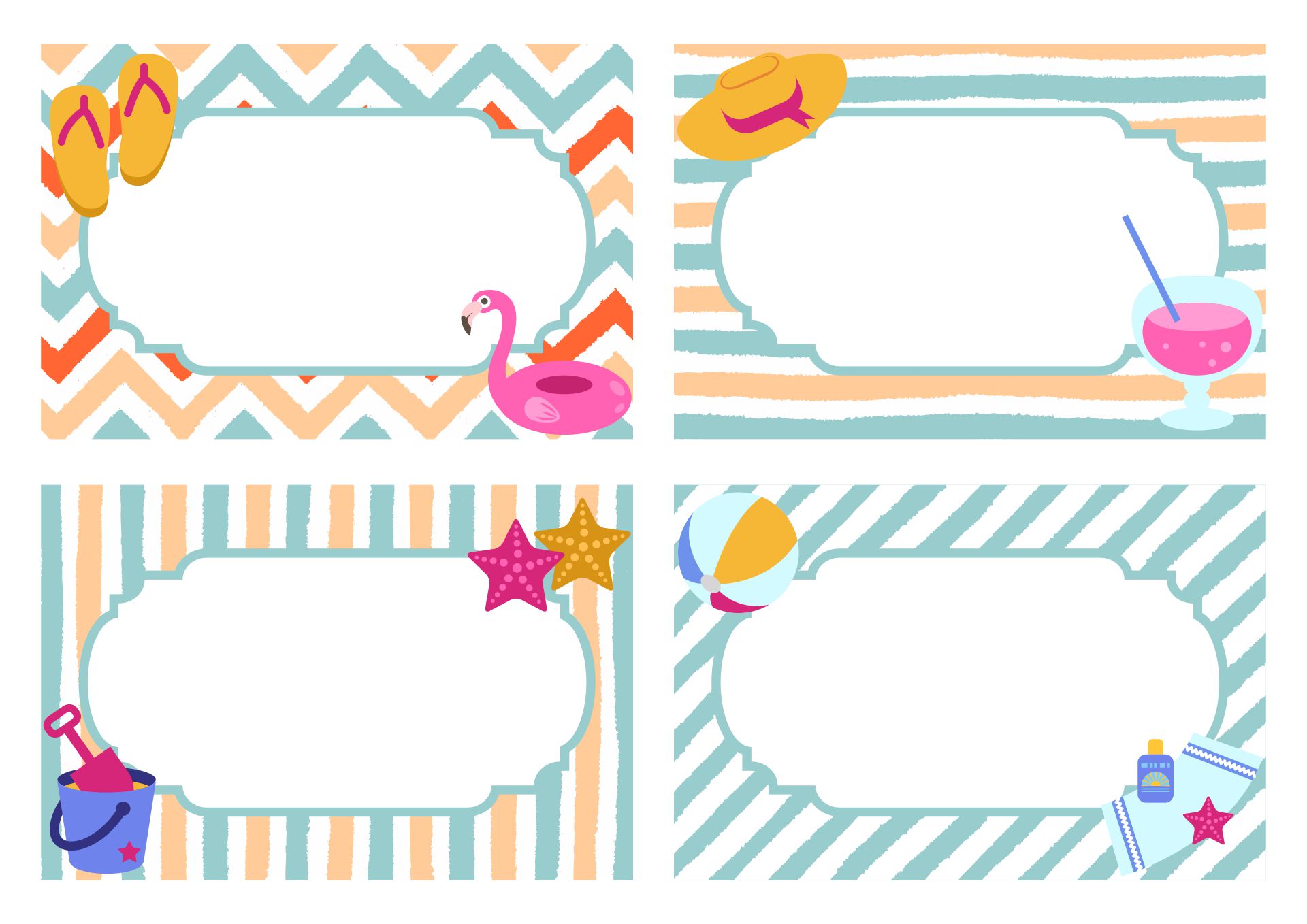 free printable summer cubby tags