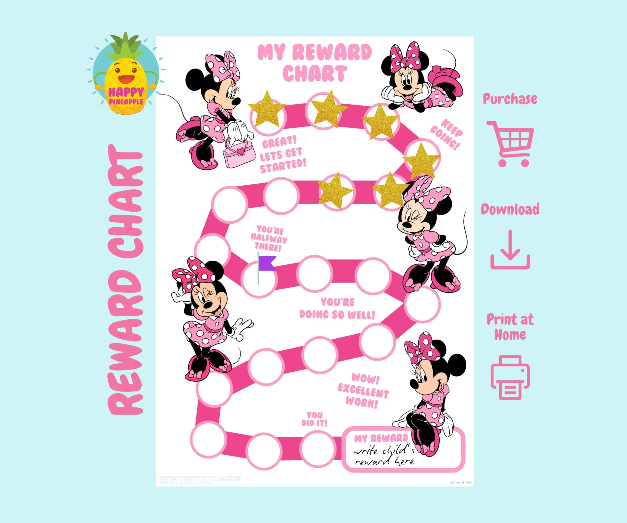 Potty Chart Minnie Mouse Potty Chart Minnie Mouse
