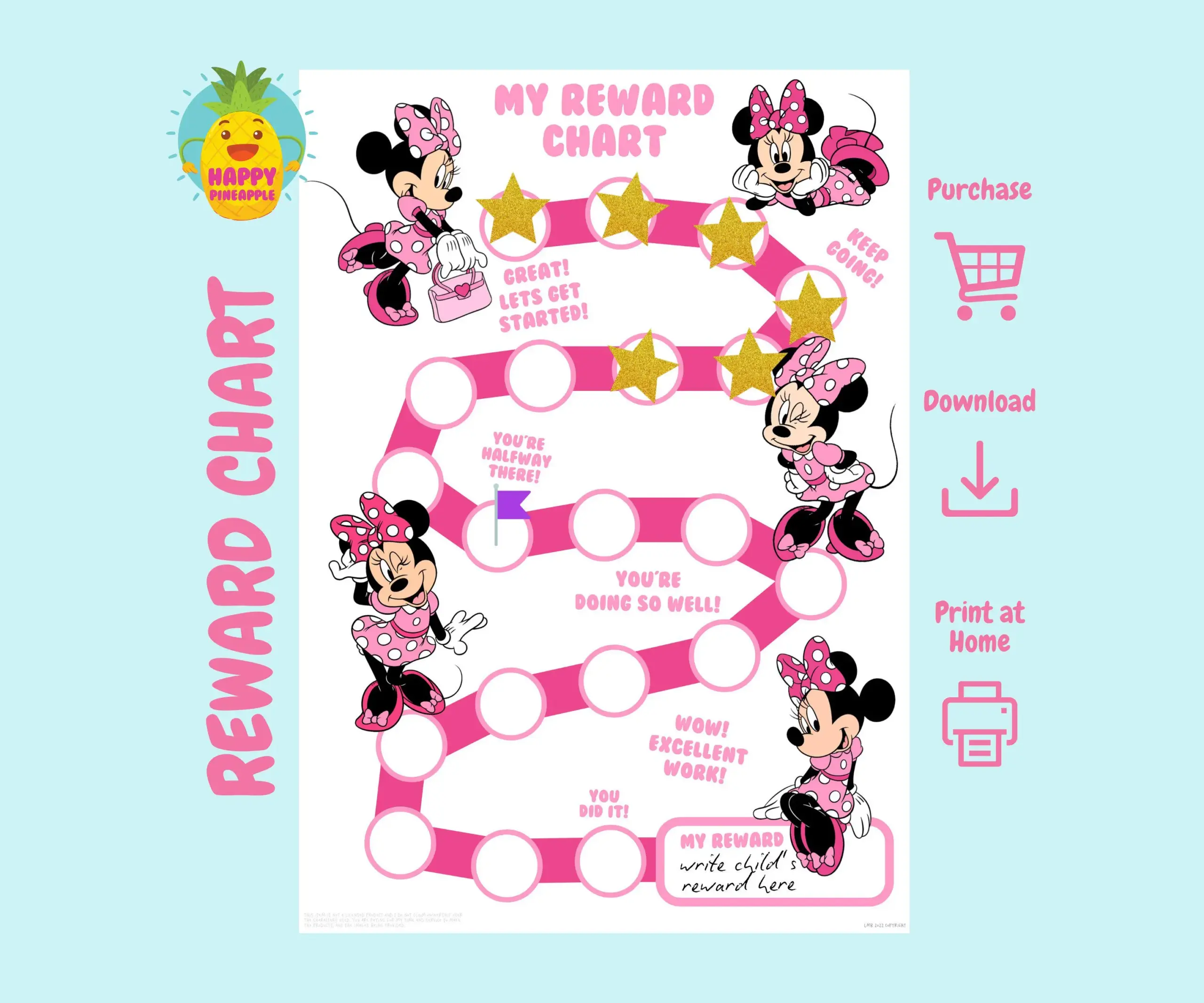 Potty Chart Minnie Mouse