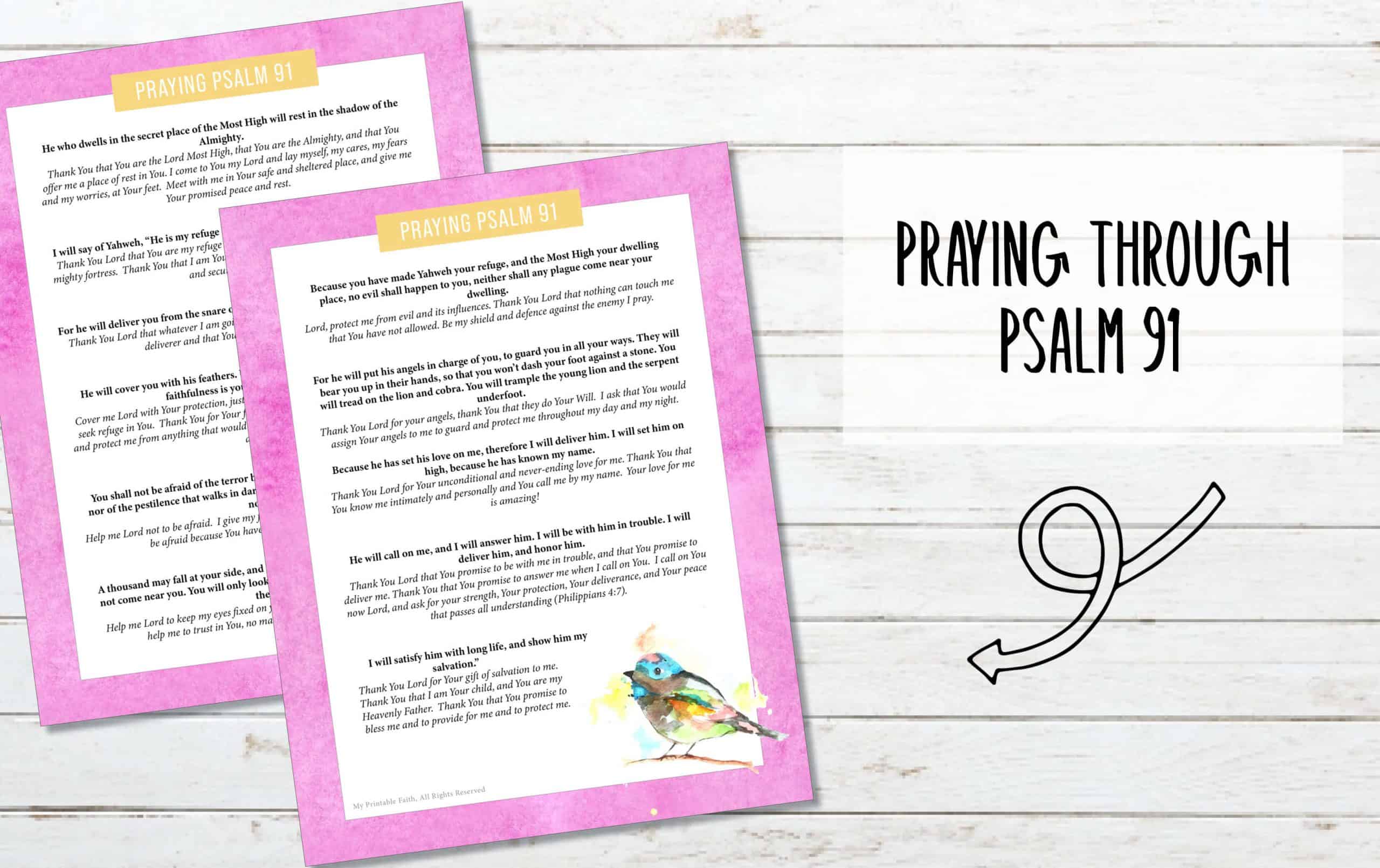 free printable psalm 91 free printable psalm 91
