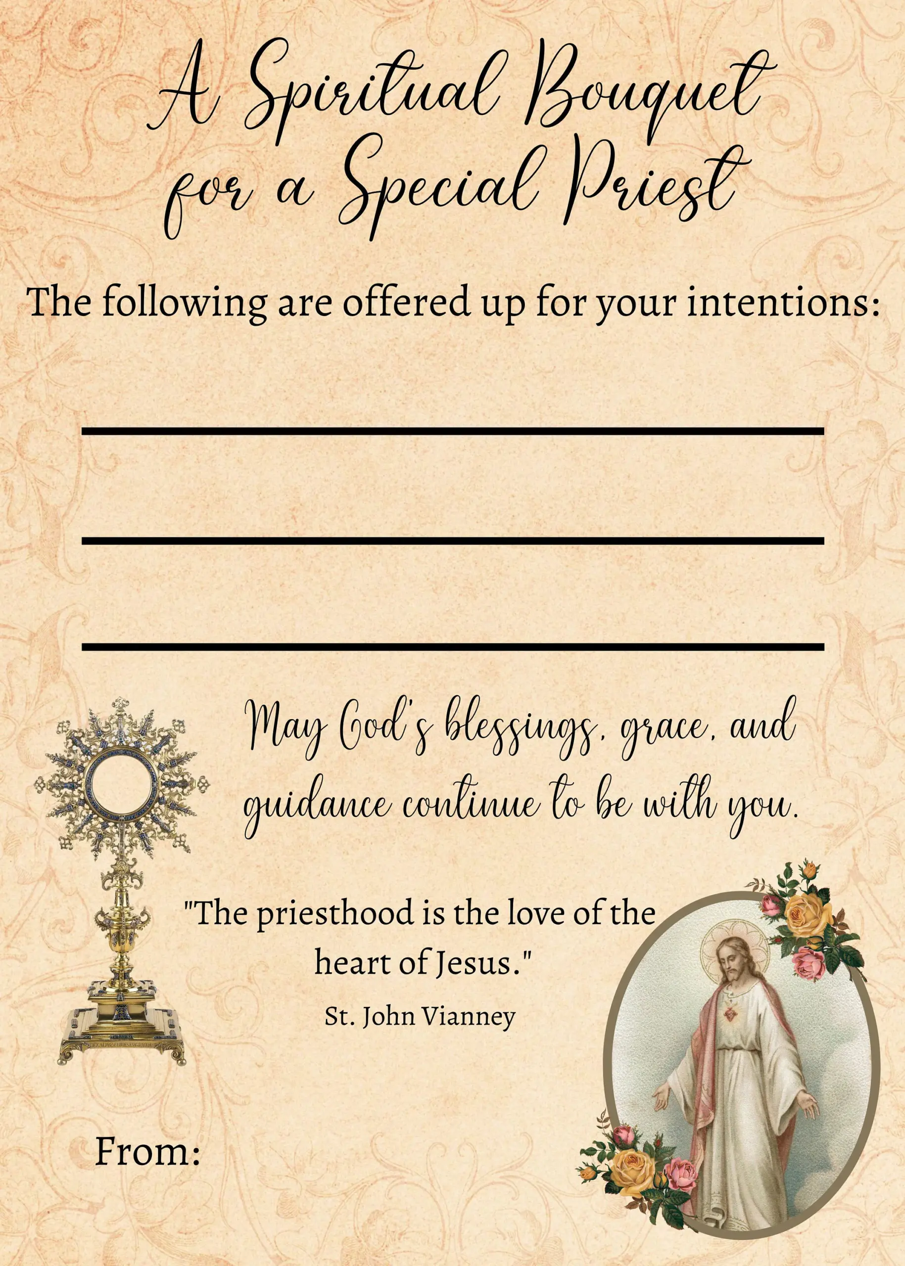 spiritual bouquet printable free