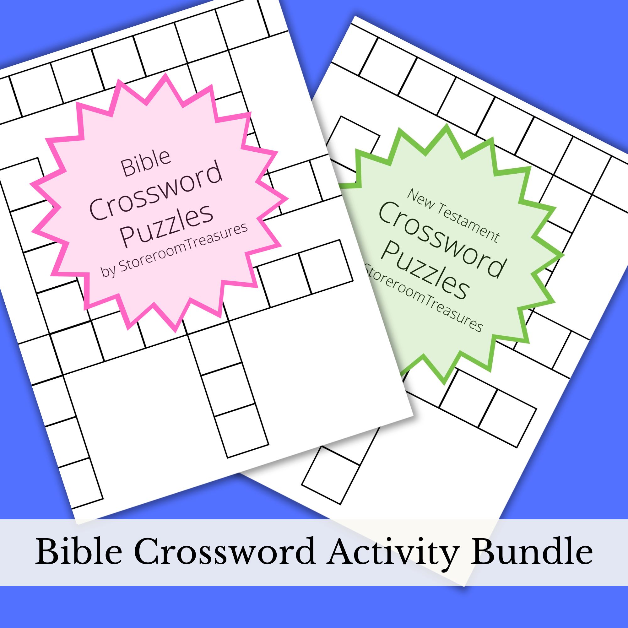 Printable Bible Crossword Kids Activity Book Bundle Printable Bible Crossword Kids Activity Book Bundle