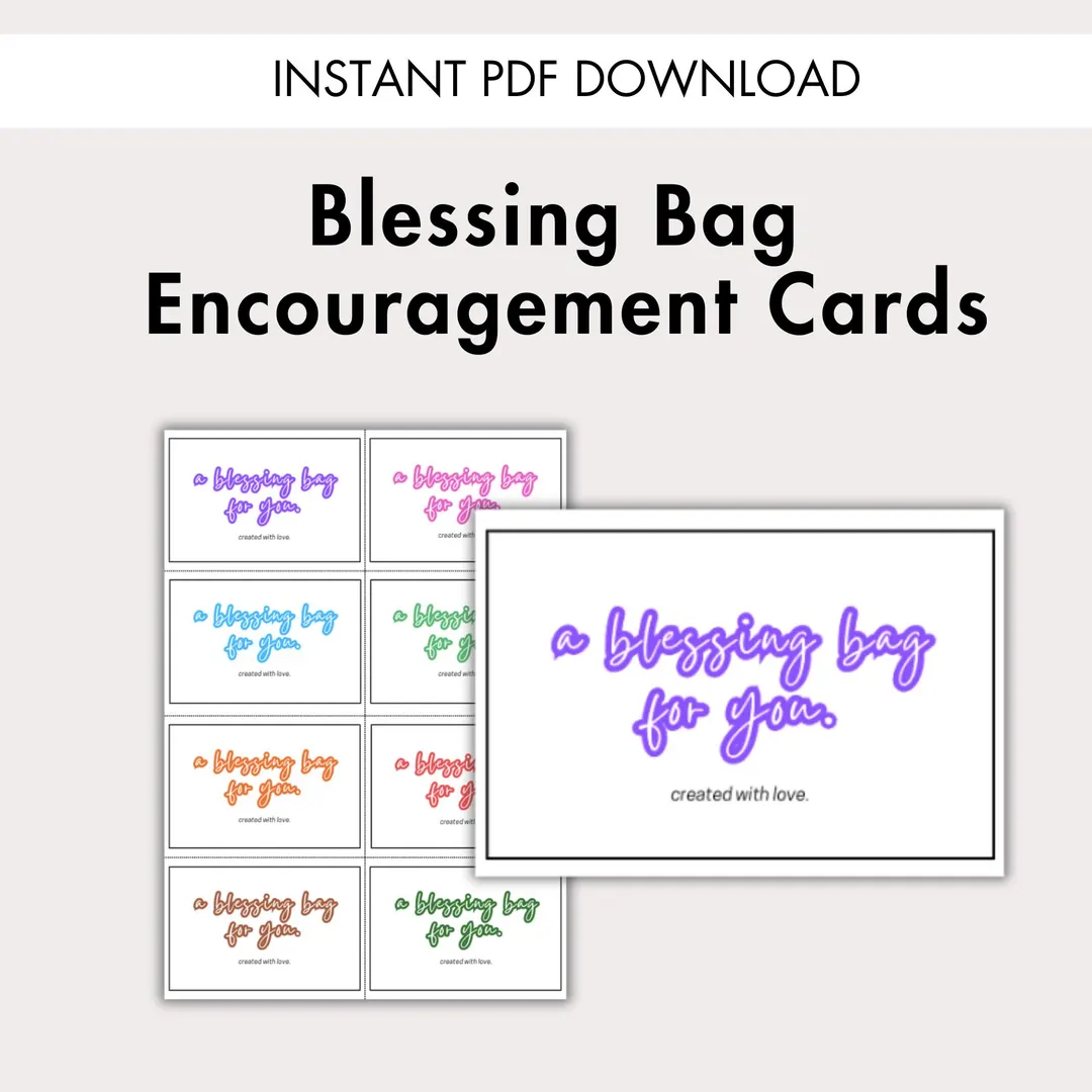 Printable Blessing Bag Encouragement Printable Blessing Bag Encouragement