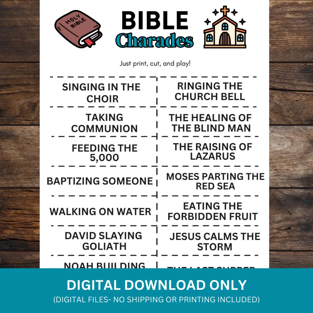 Printable Charades Bible Charades Bible