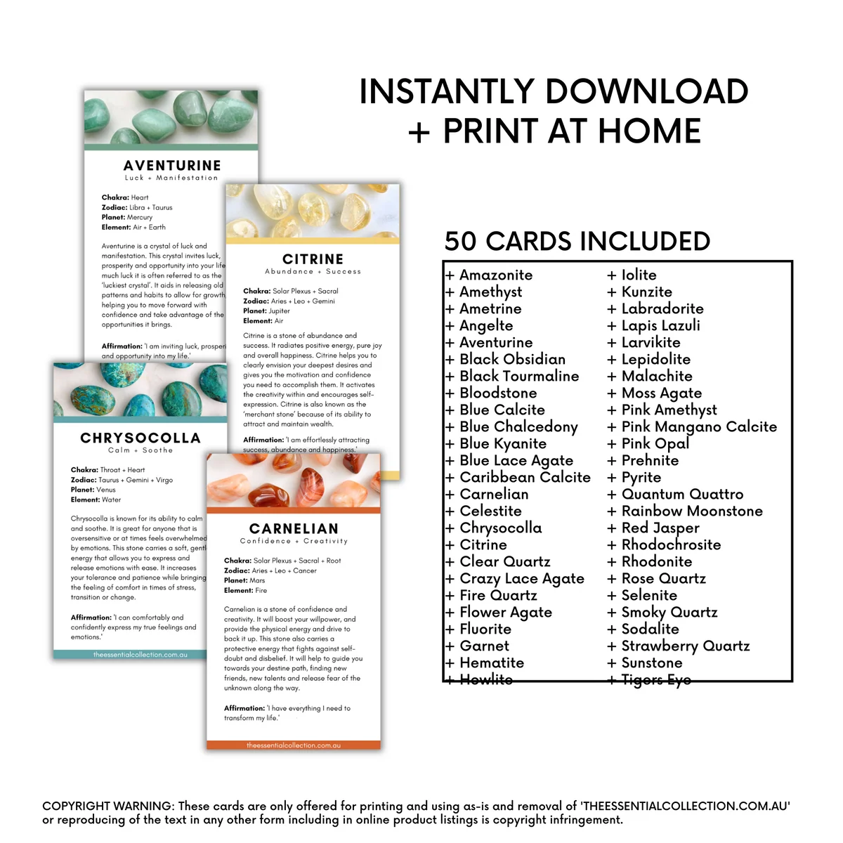 printable free printable crystal meaning cards printable free printable crystal meaning cards