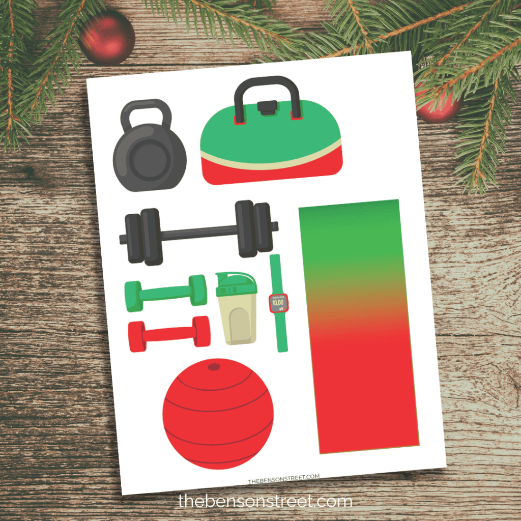 Printable Elf On The Shelf Exercise Equipment Props Printable Elf On The Shelf Exercise Equipment Props