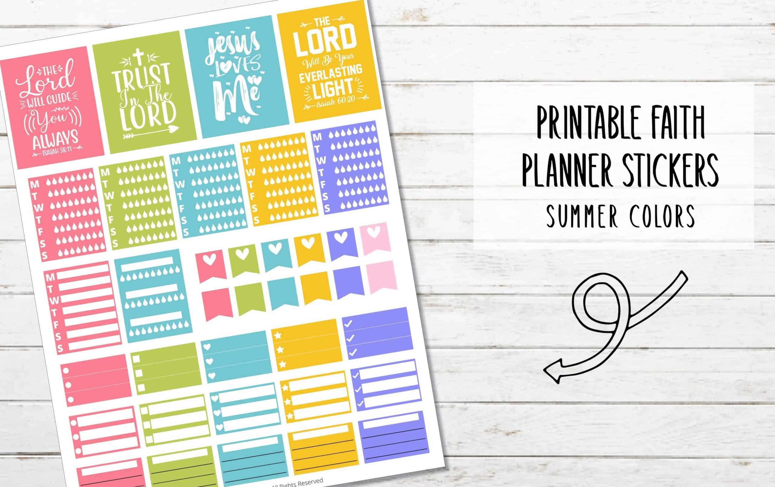 Printable Faith Planner Stickers Printable Faith Planner Stickers
