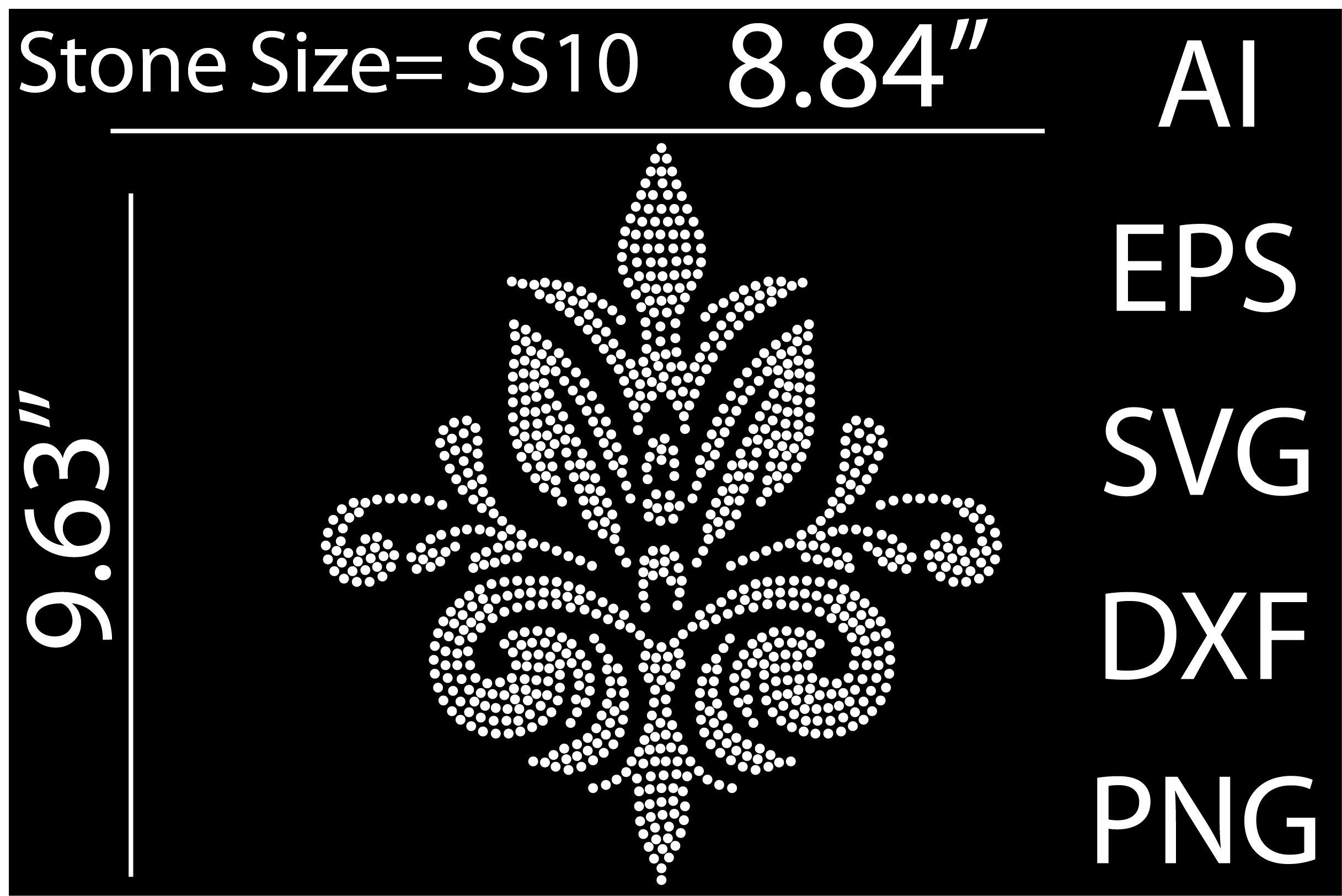 Printable Flower Rhinestone Templates 10