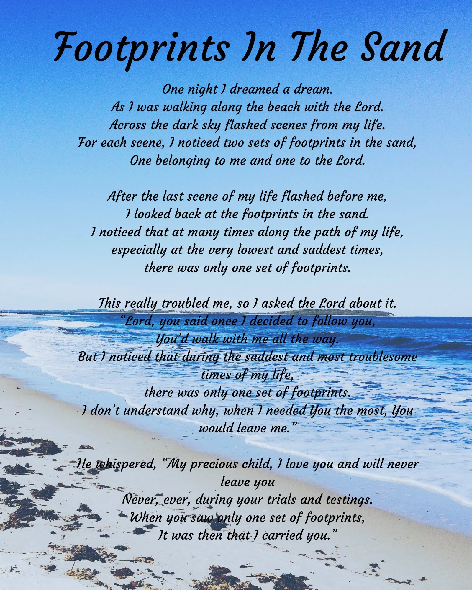 Printable Free Printable Footprints In The Sand