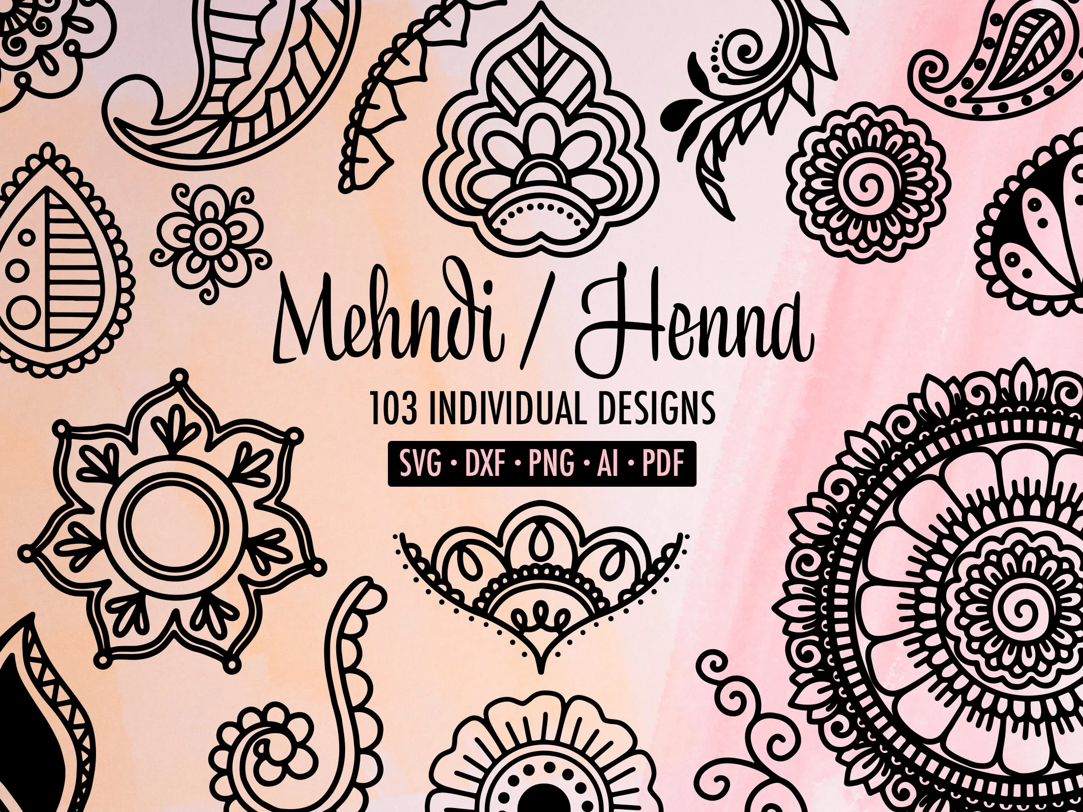 Printable Henna Stencil Printable Henna Stencil