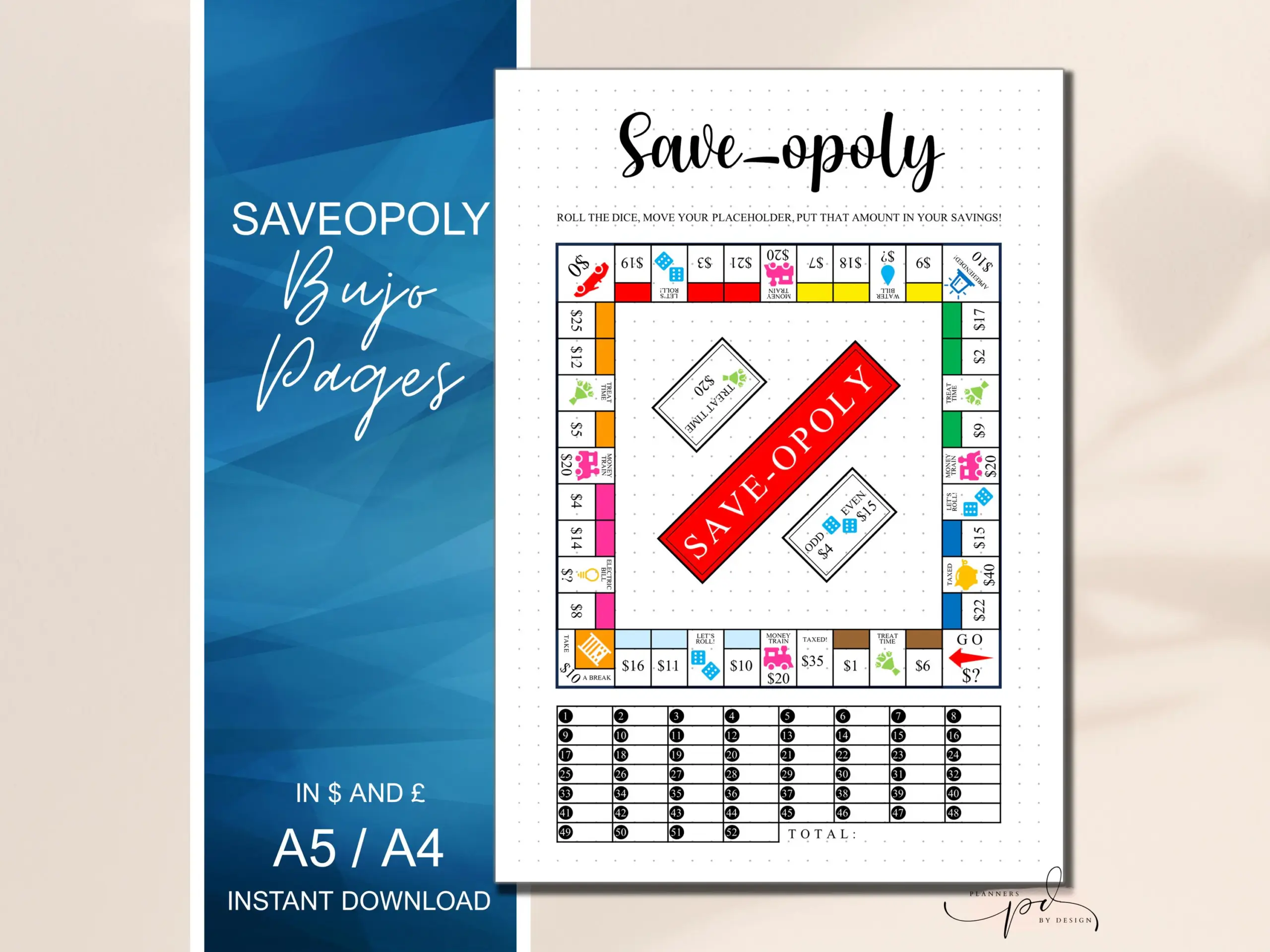 Printable Saveopoly Savings Challenge Printable Saveopoly Savings Challenge