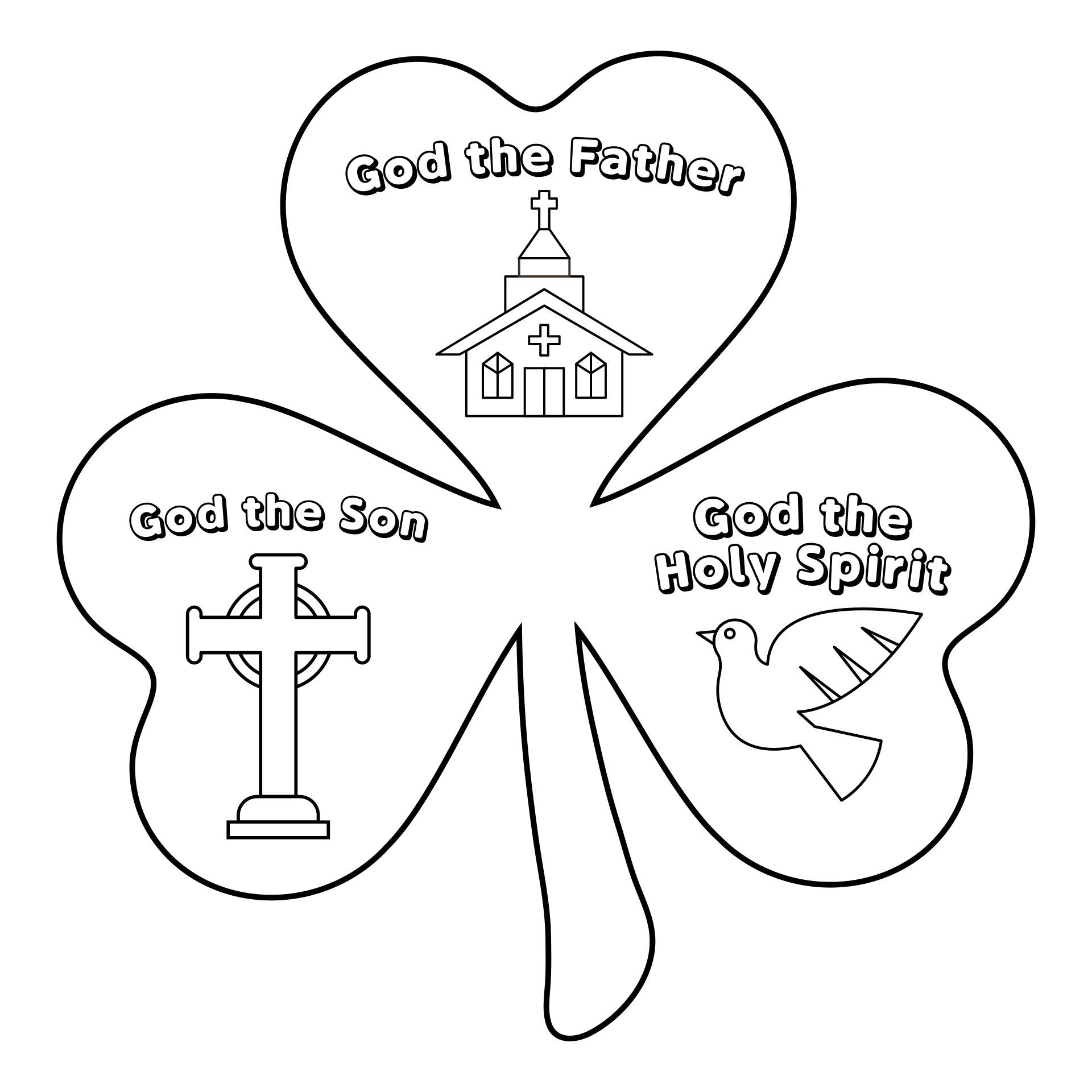 Printable Trinity Shamrock Craft Printable Trinity Shamrock Craft