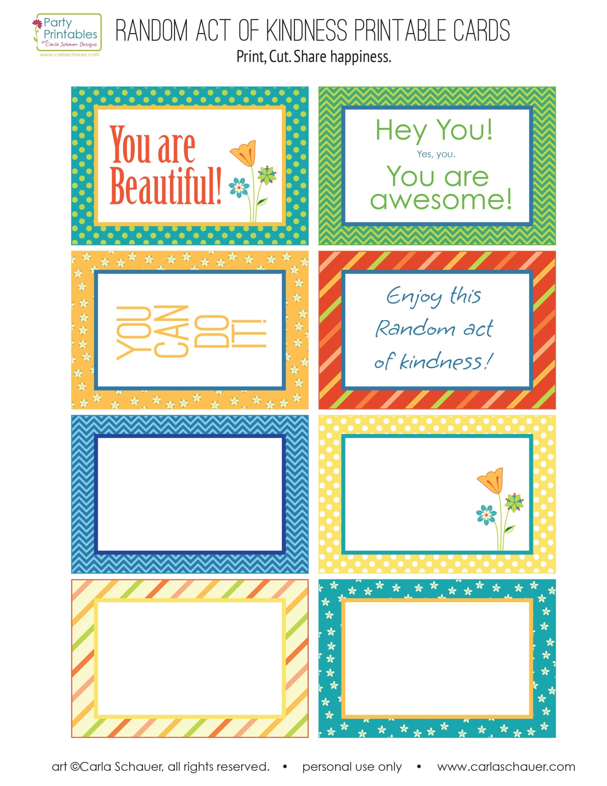 Random Act Of Kindness Free Printables