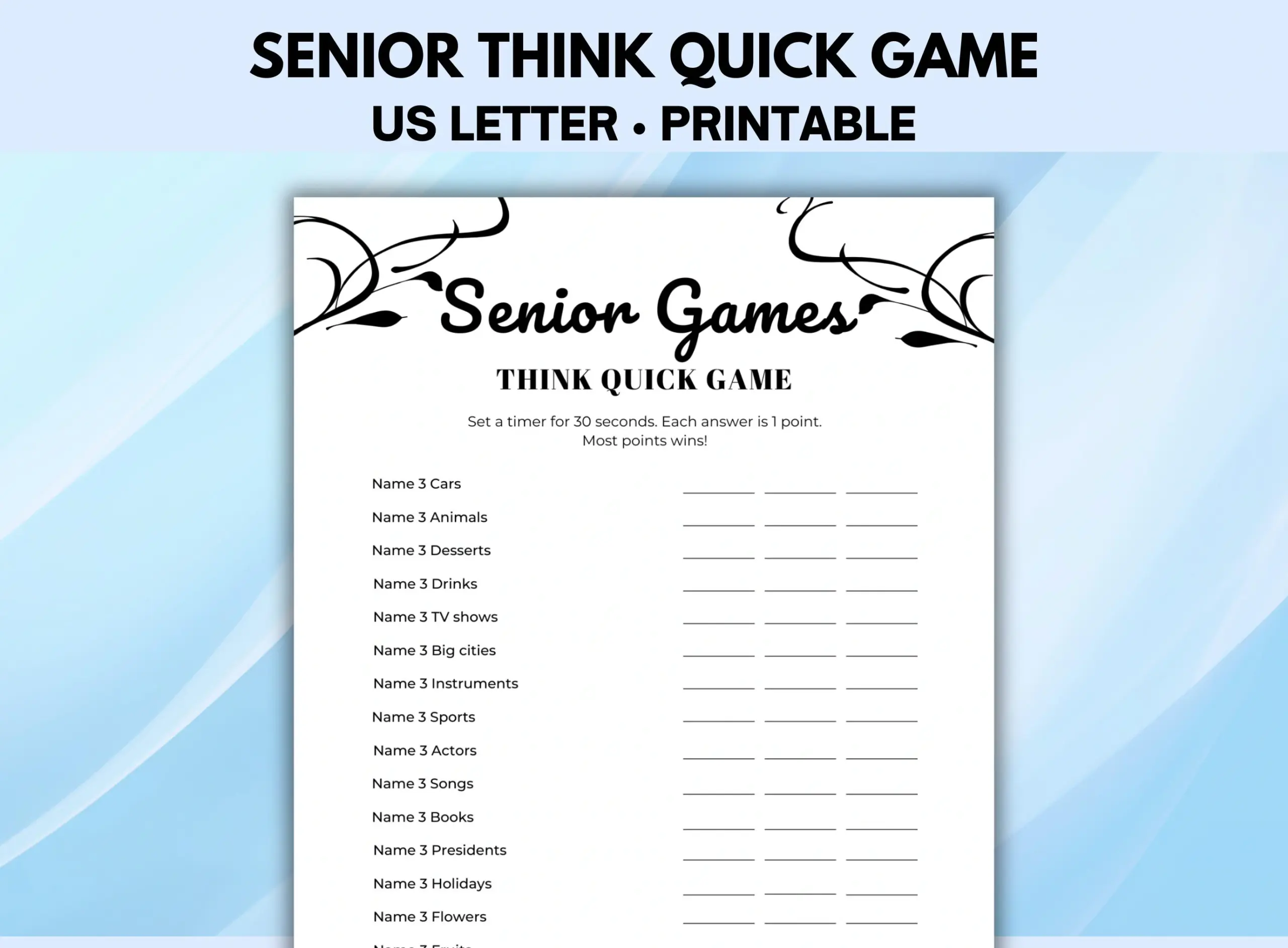 free printable memory games for adults