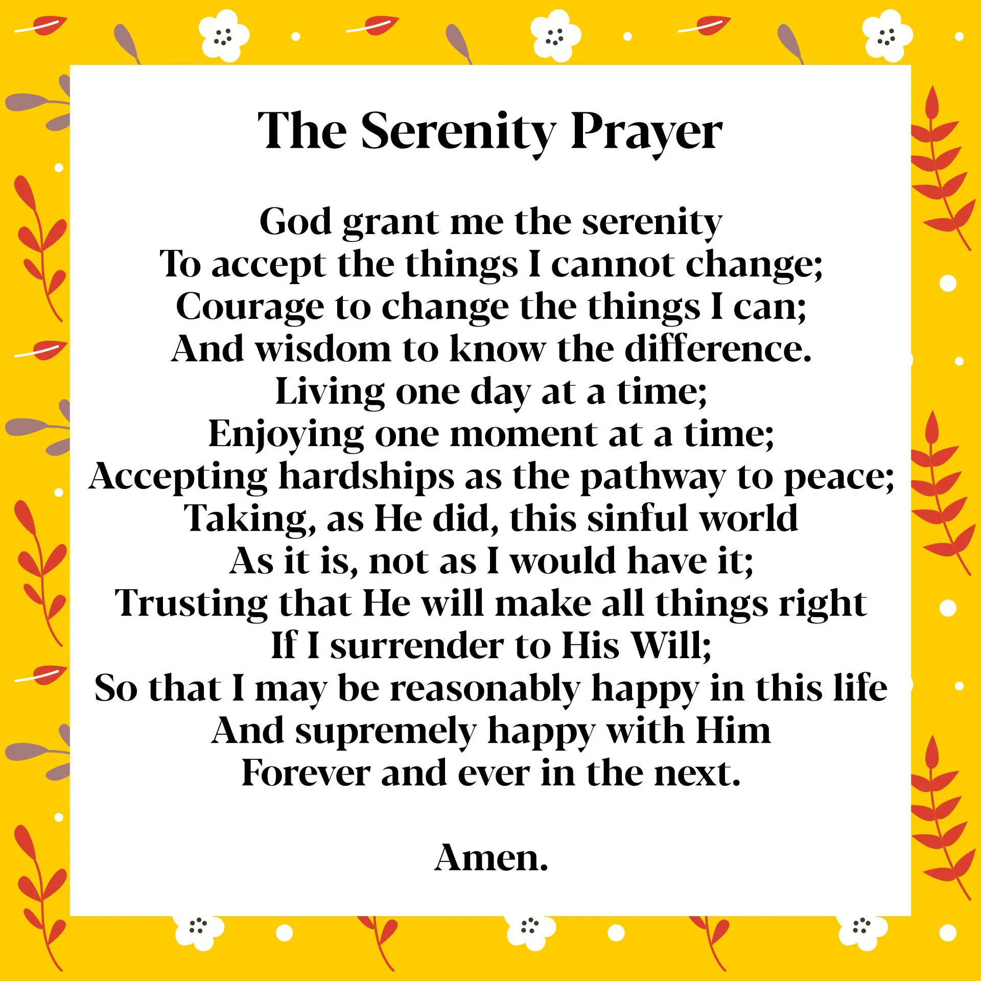 Serenity Prayer Digital Download Calming Serenity Prayer Digital Download Calming