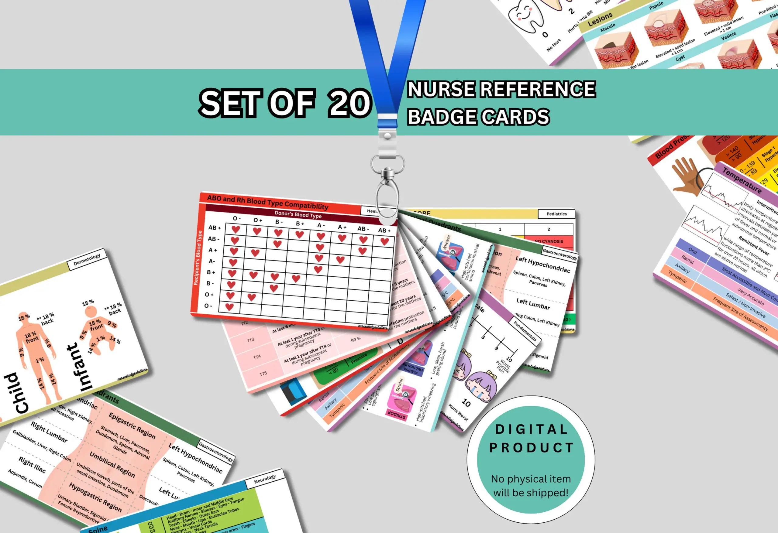 Set Of 20 Complete Nurse Reference Badge Set Of 20 Complete Nurse Reference Badge
