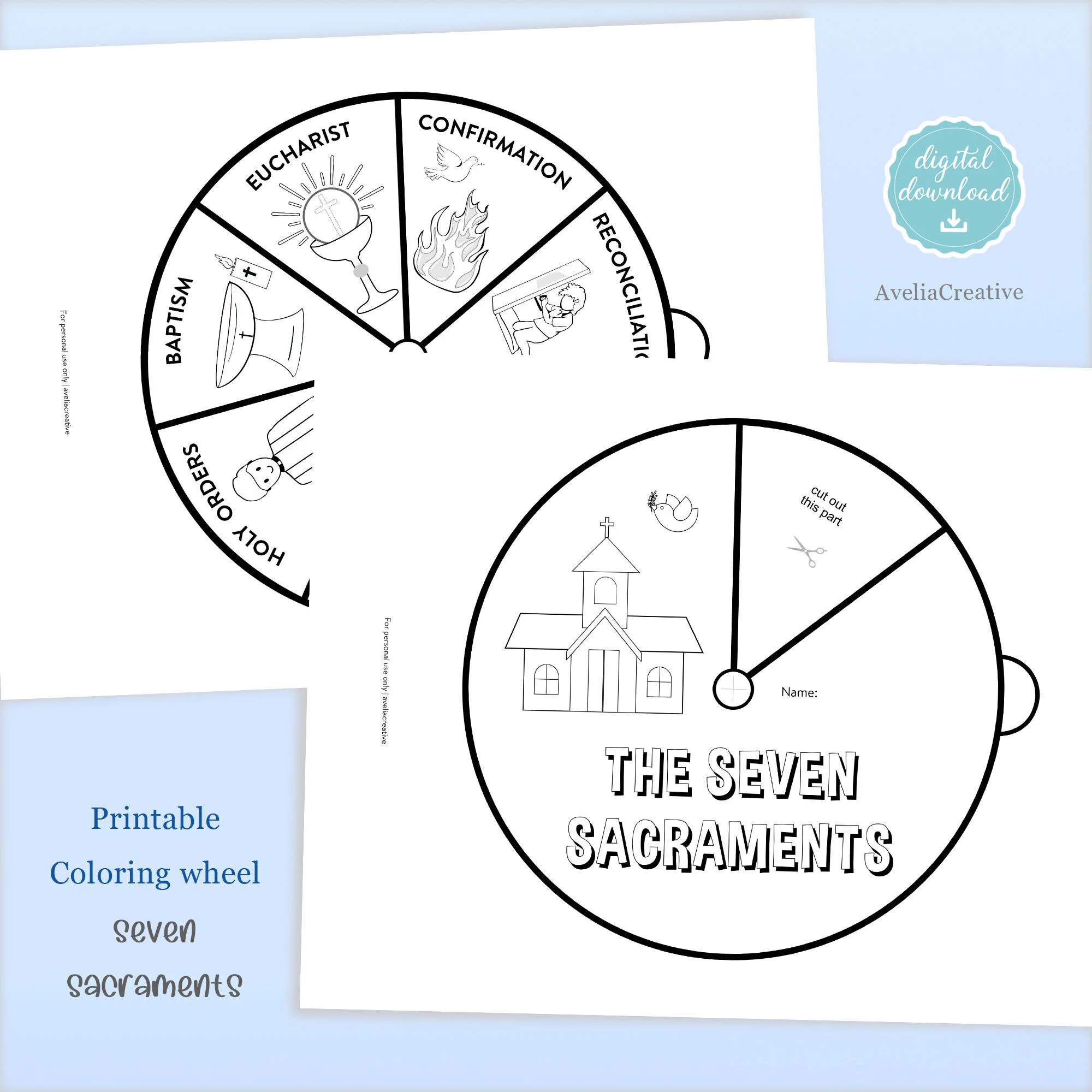 Seven Sacraments Printable Coloring Seven Sacraments Printable Coloring
