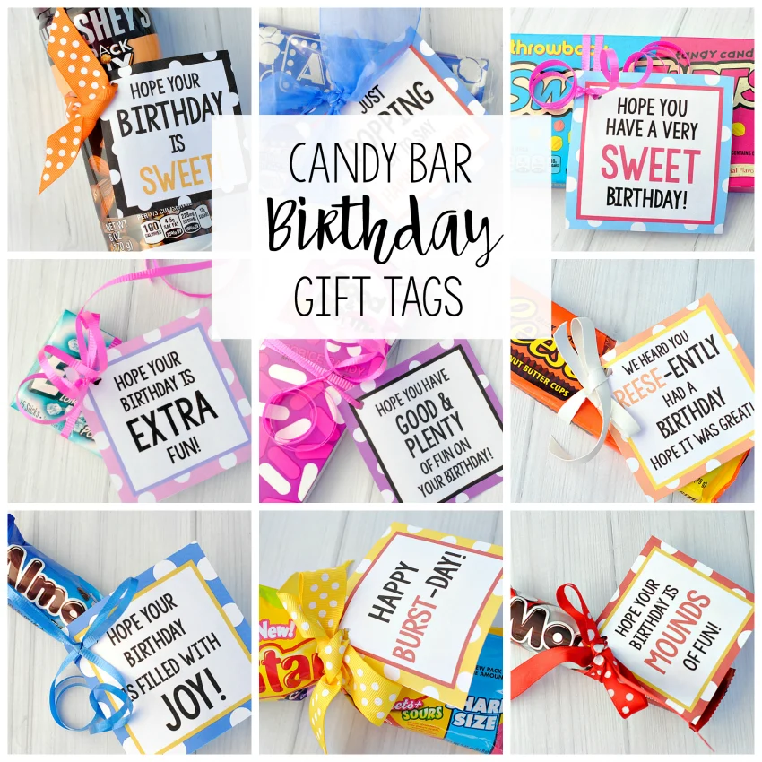 Simple Candy Bar Sayings Birthday Gifts