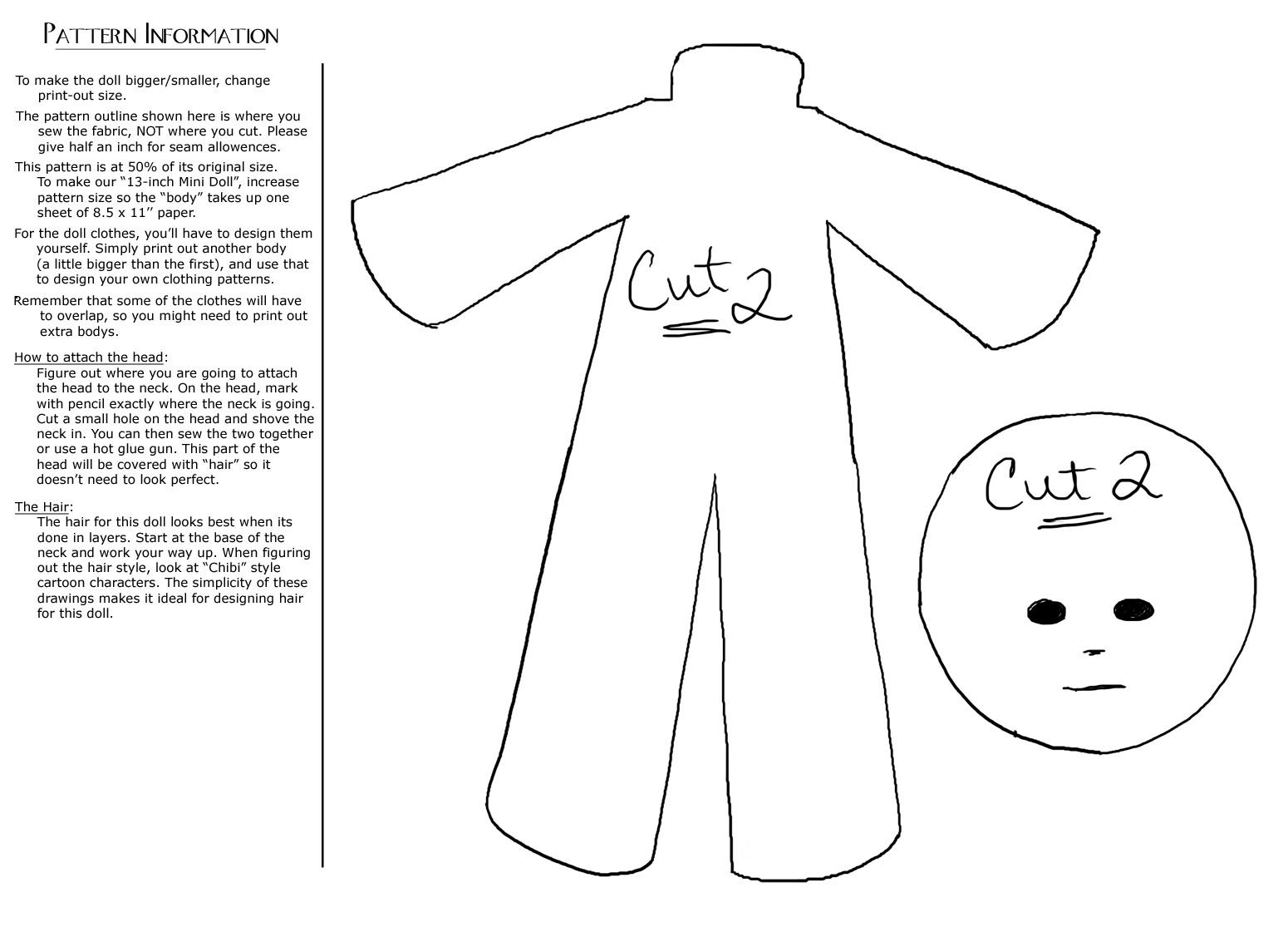Small Dammit Doll Pattern