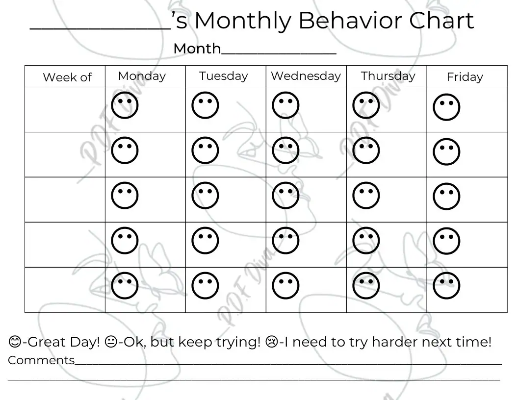 free printable smiley face behavior charts free printable smiley face behavior charts