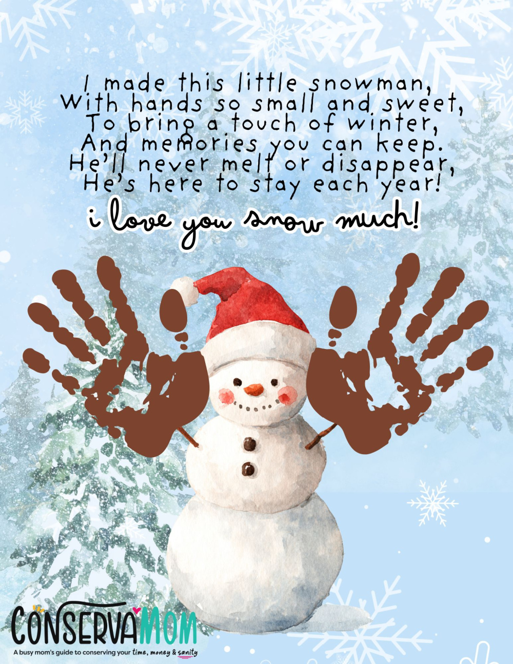 free printable snowman handprint ornament poem free printable snowman handprint ornament poem