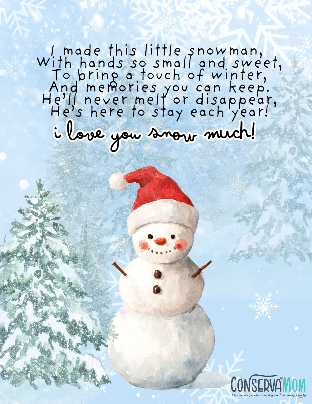 Snowman Handprint Craft Free Printable Snowman Handprint Craft Free Printable