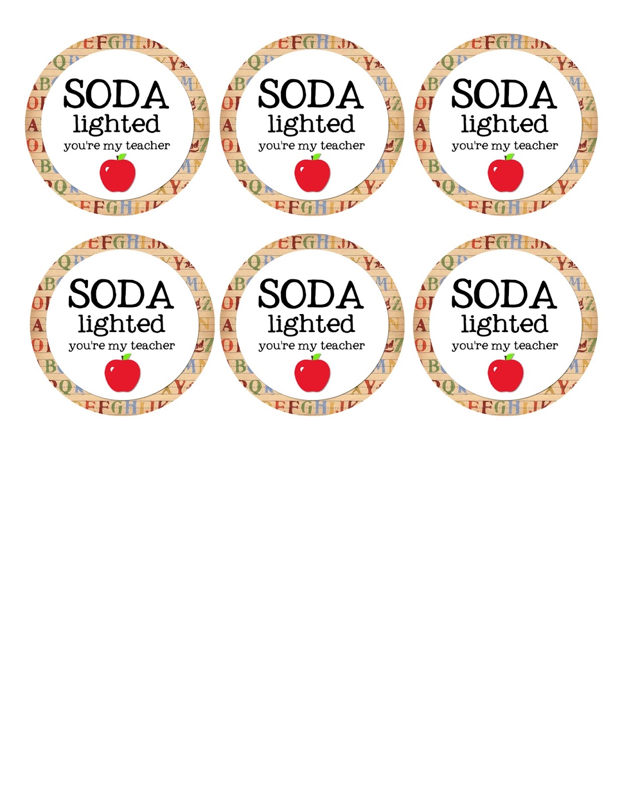 Soda Lighted Printable Free