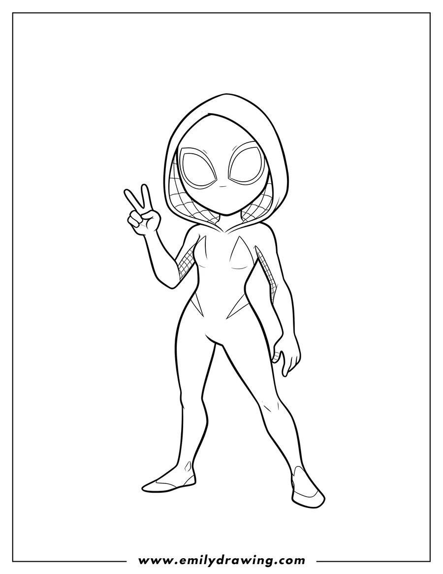 Spider Gwen Coloring Pages Spider Gwen Coloring Pages