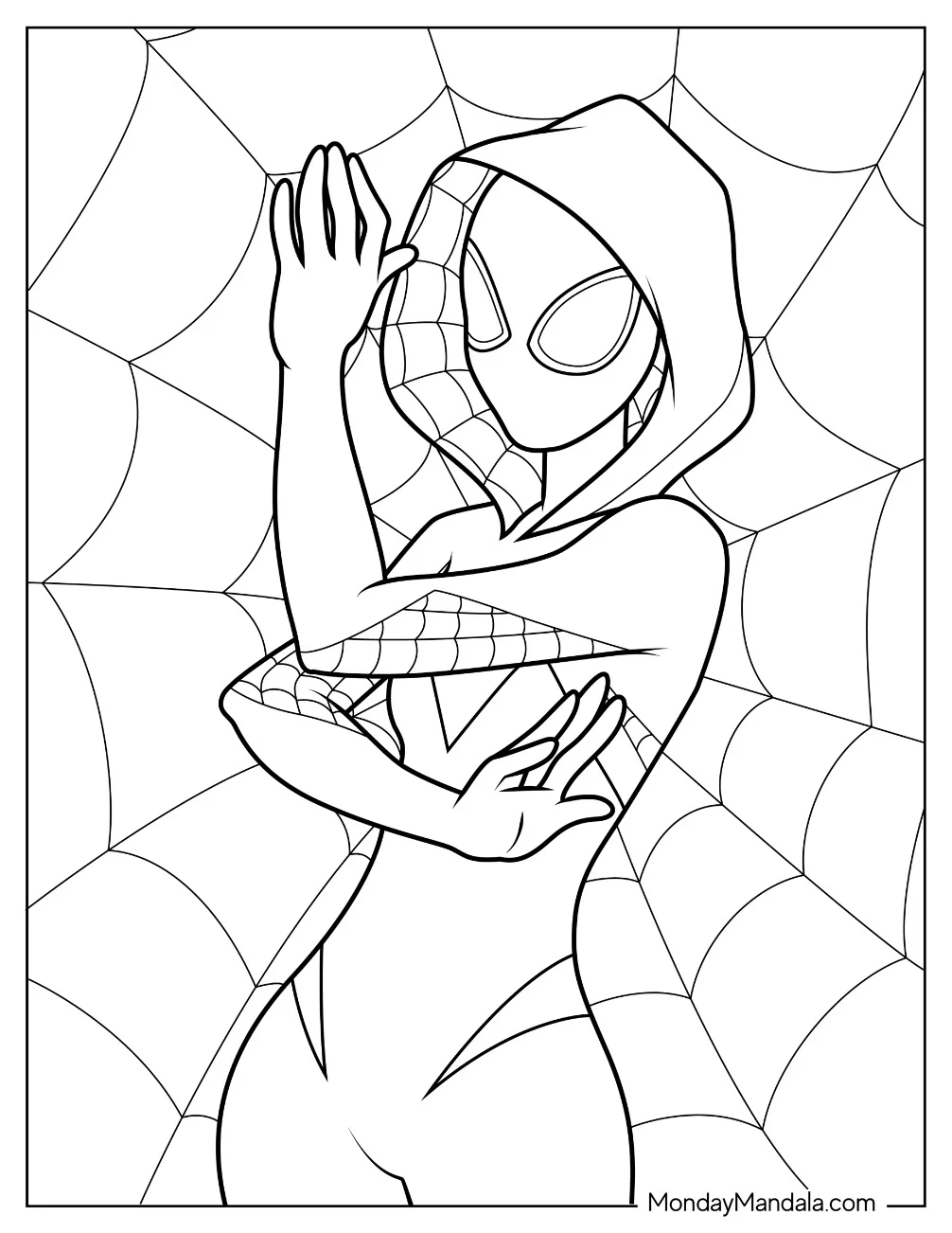 Spider Gwen Coloring Pages Spider Gwen Coloring Pages
