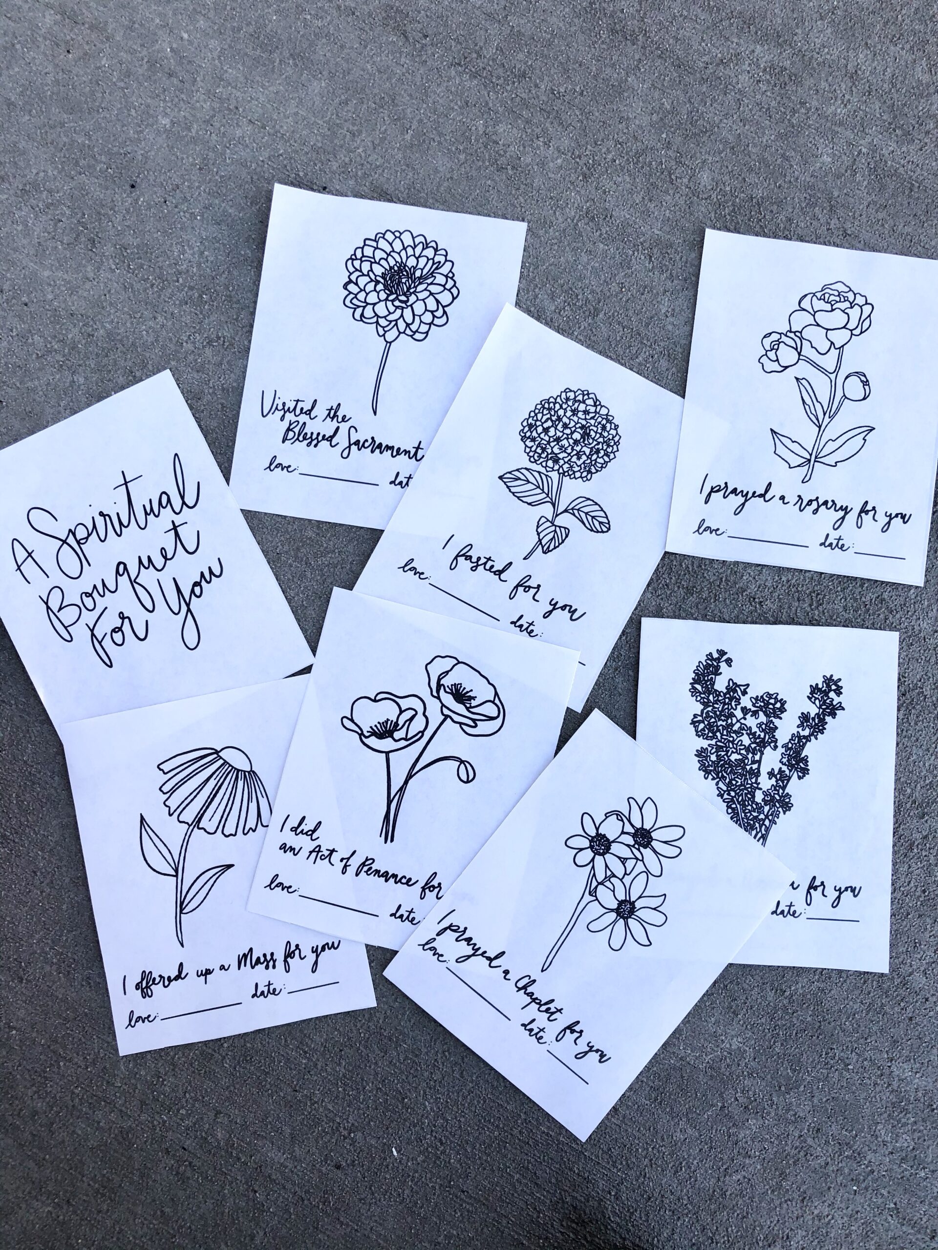 Spiritual Bouquet Tutorial With Free Printable