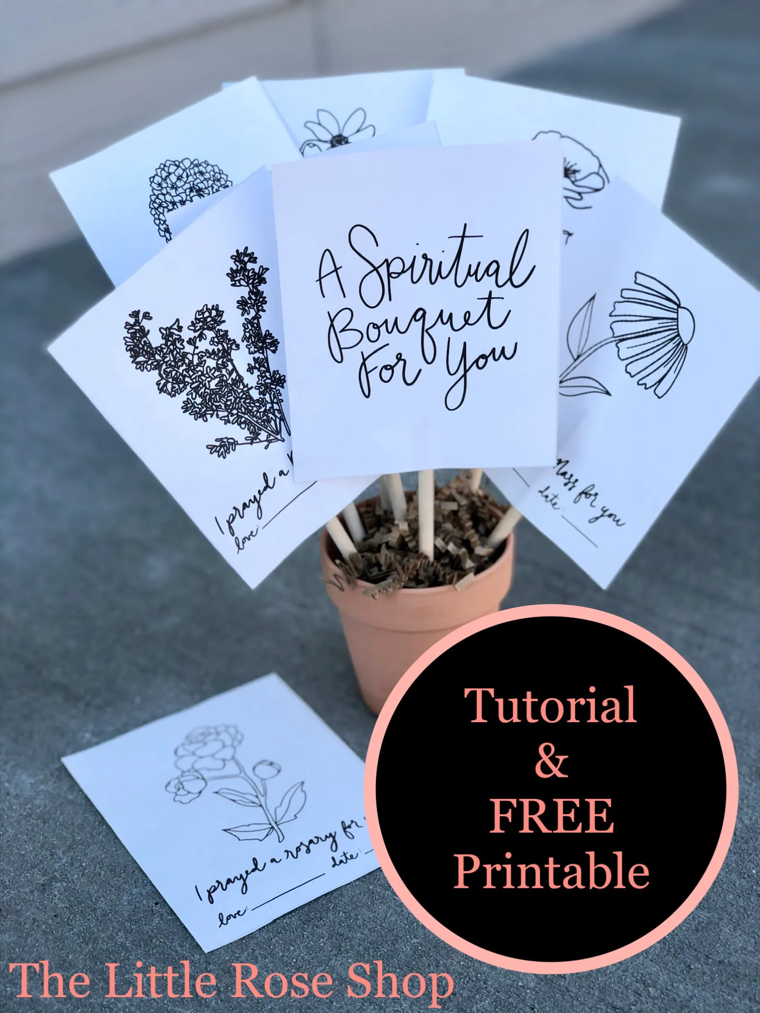 Spiritual Bouquet Tutorial With Free Printable