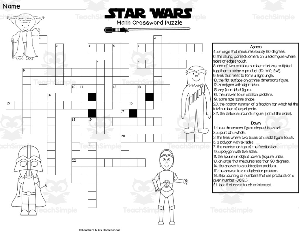 Star Wars Circuit And Crossword Packet Star Wars Circuit And Crossword Packet