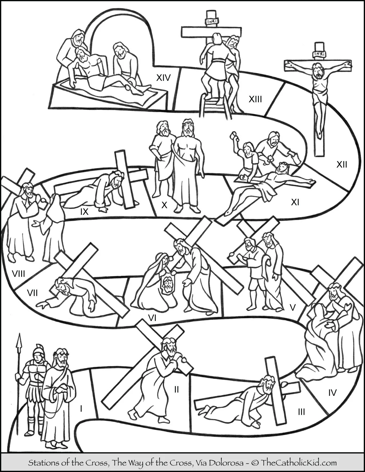 Stations Of The Cross Coloring Pages