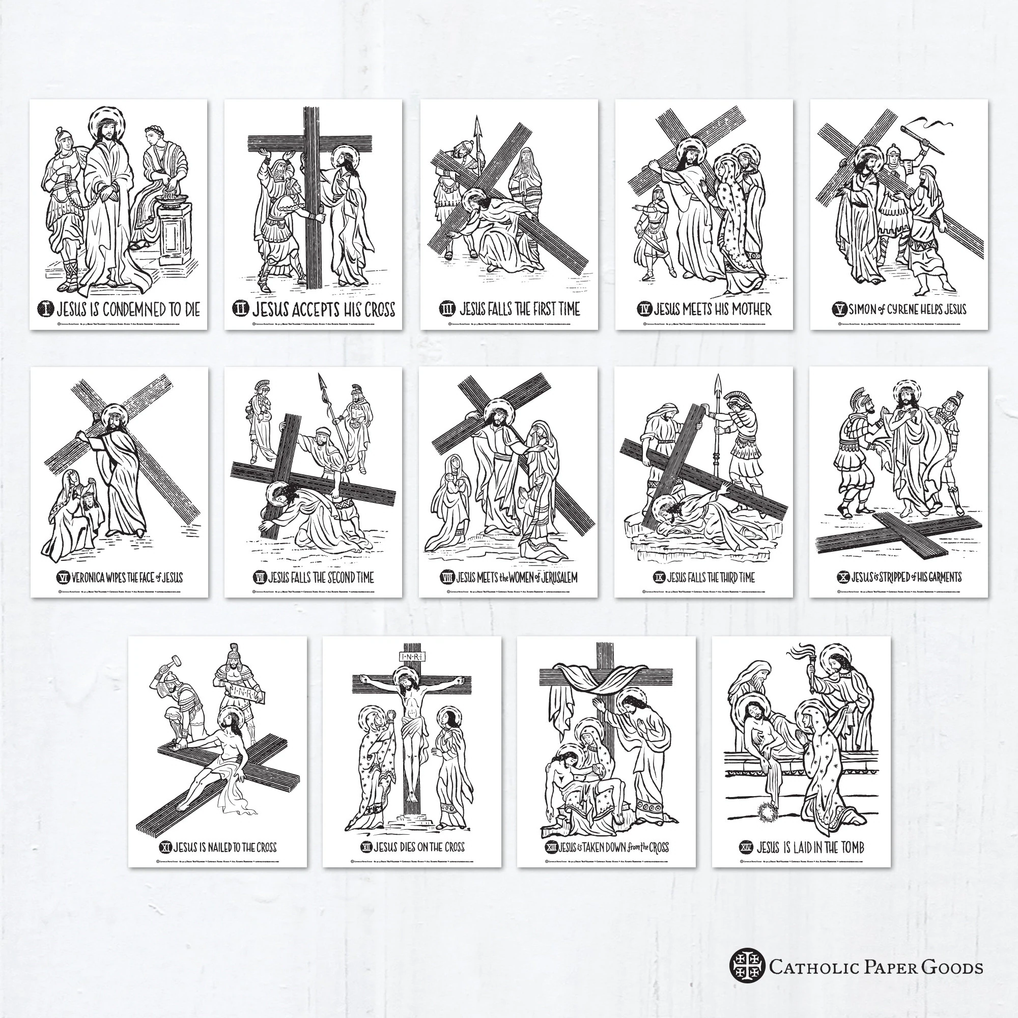 Stations Of The Cross Coloring Pages And