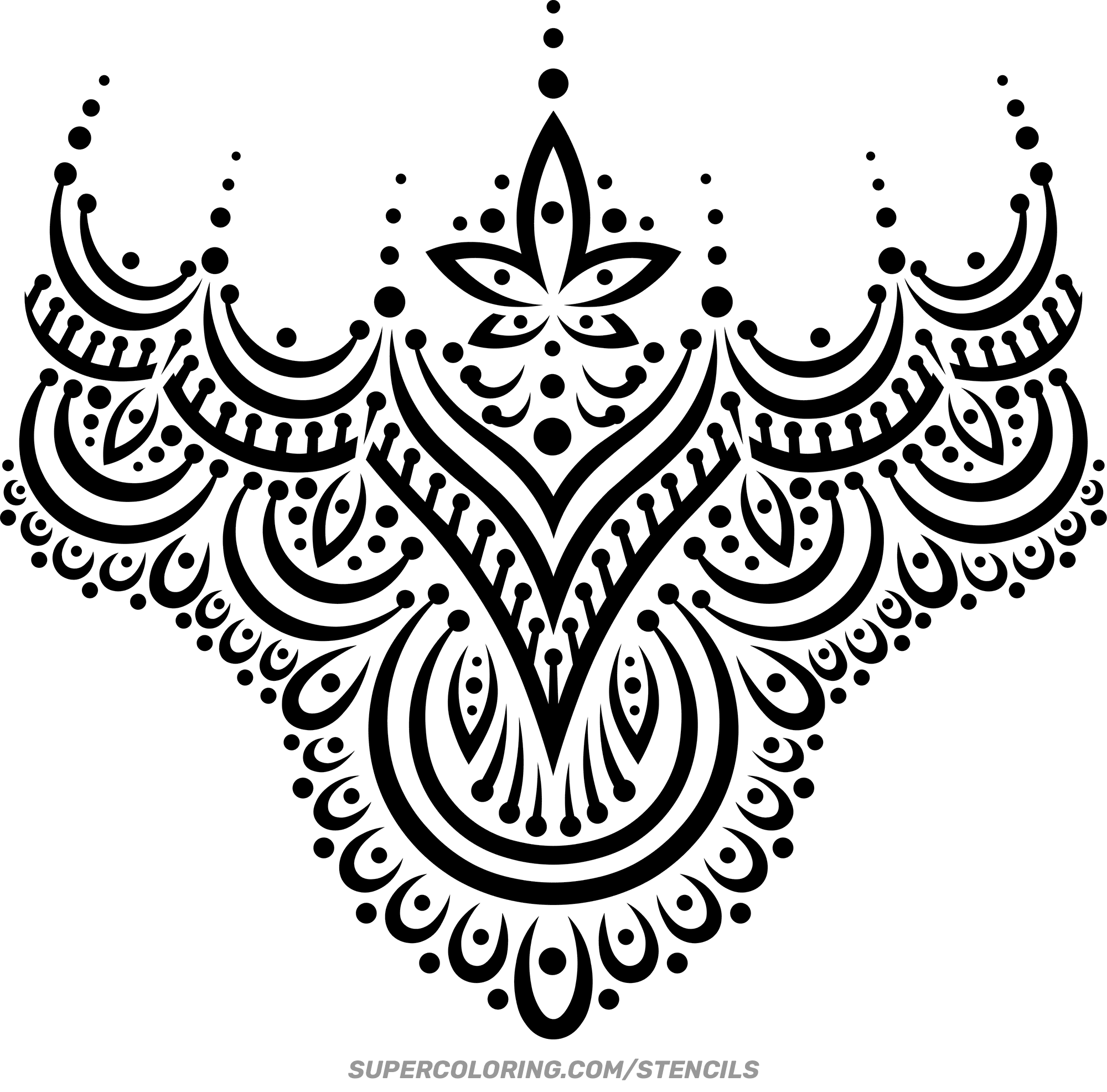 Stencil Of Henna Design
